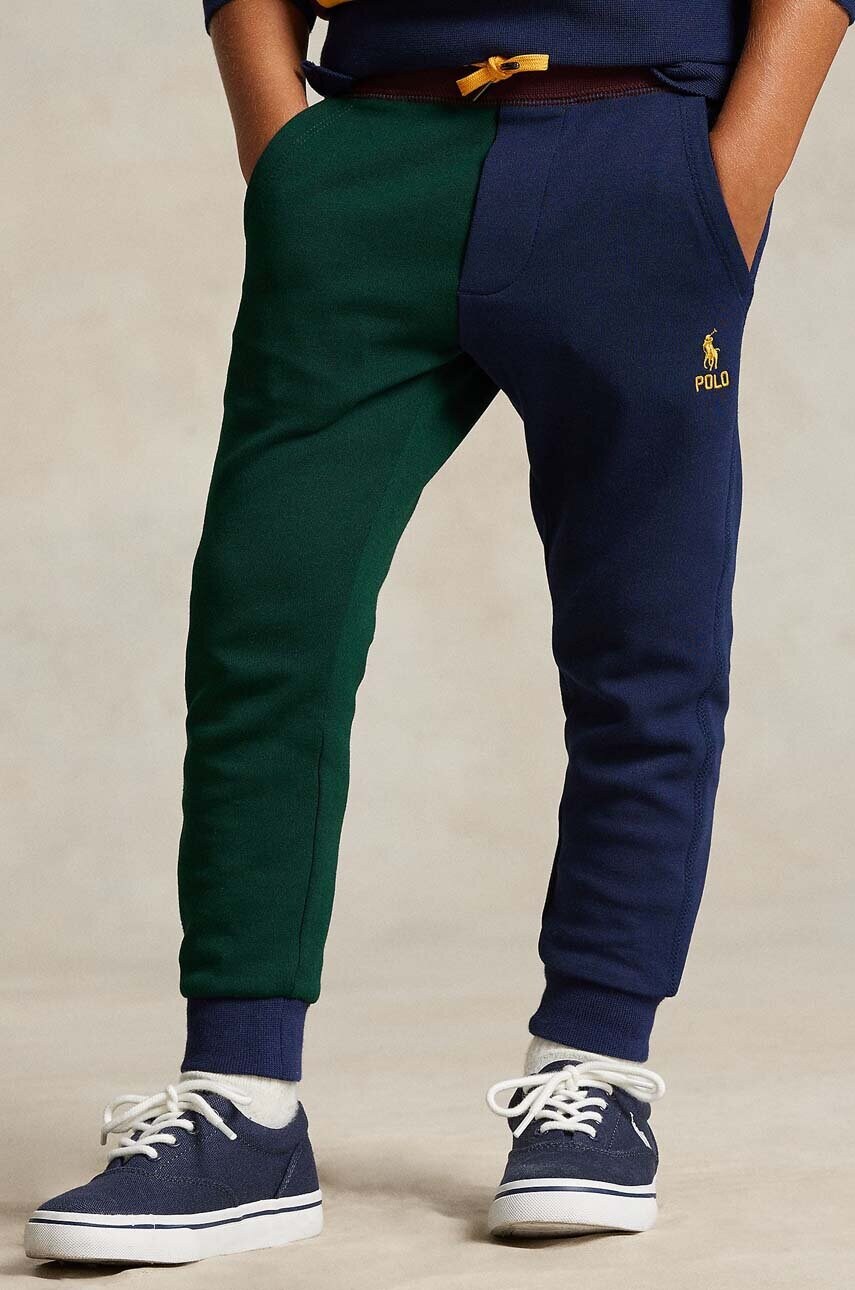 

Детские спортивные штаны Polo Ralph Lauren цвет зелёный с узором