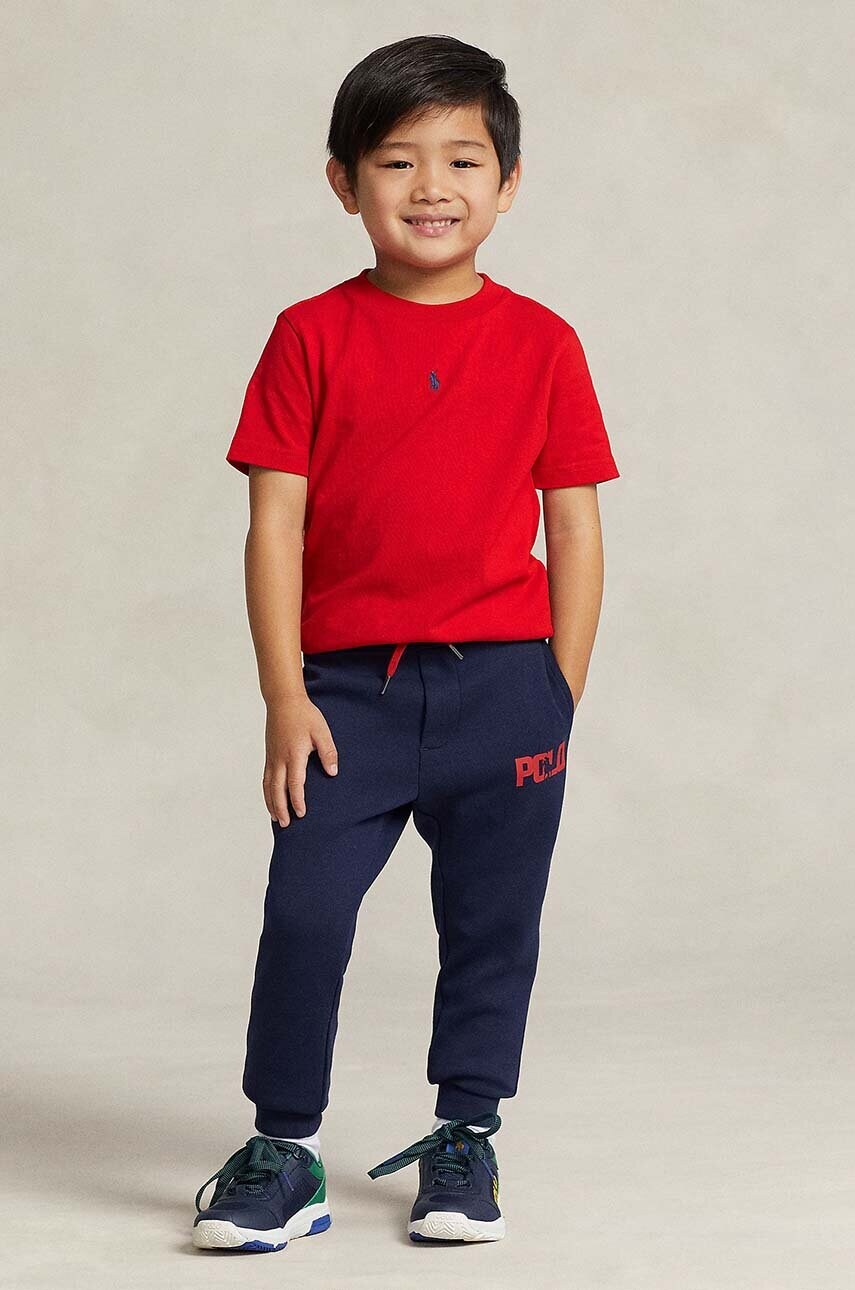 

Дитячі спортивні штани Polo Ralph Lauren колір синій візерунок
