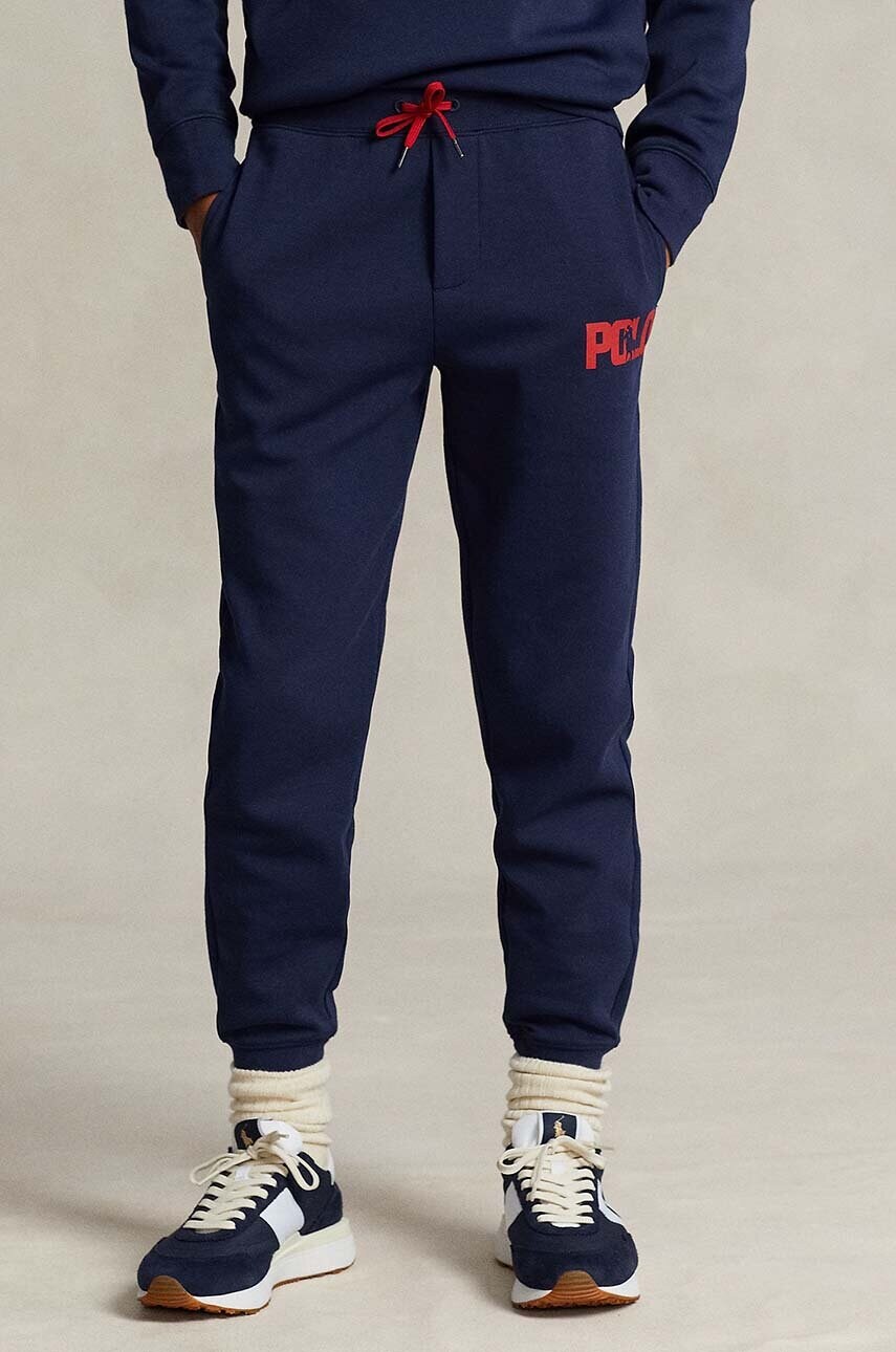 

Дитячі спортивні штани Polo Ralph Lauren колір синій візерунок