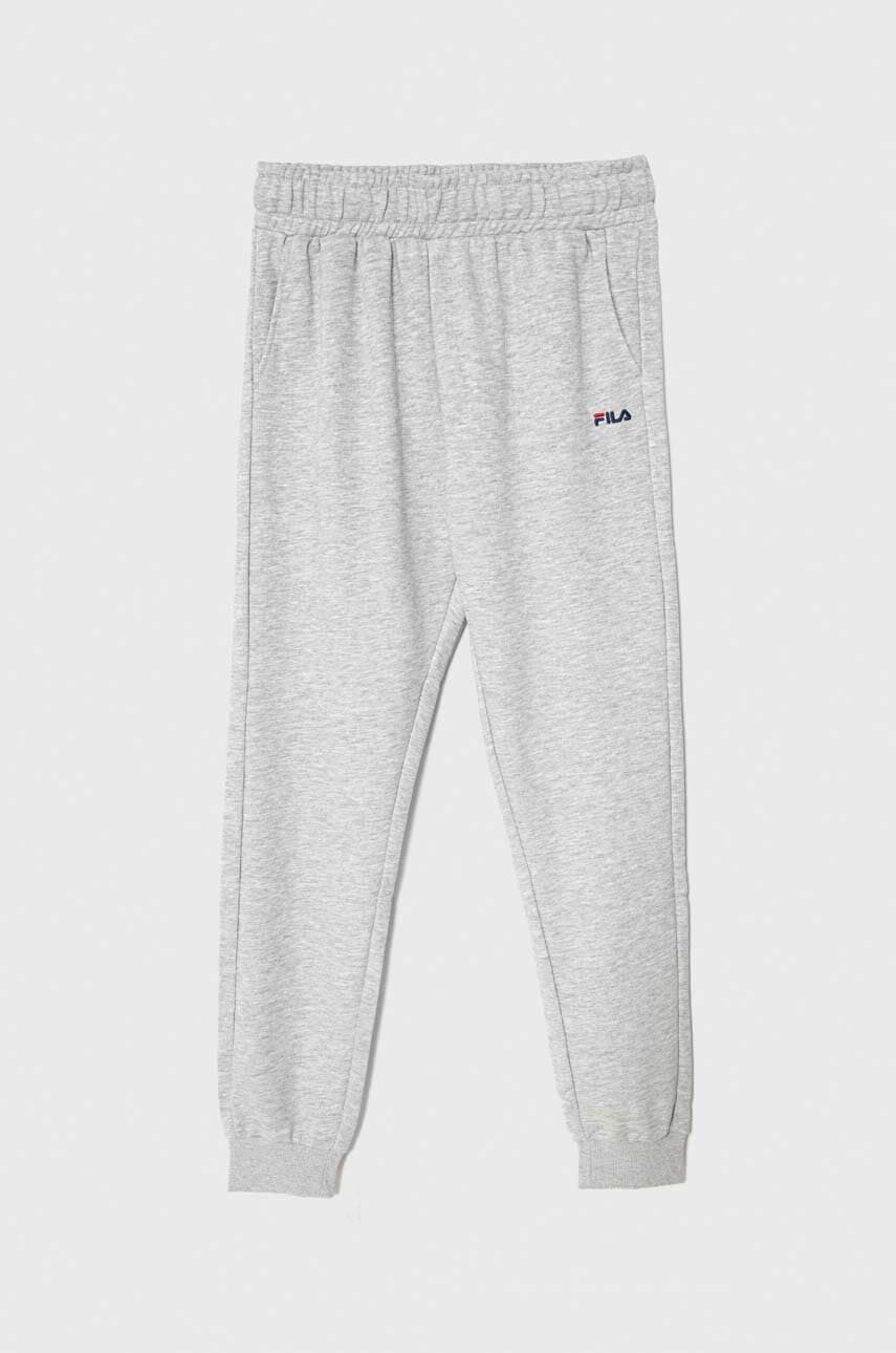 Fila pantaloni de trening pentru copii BIEDERBACH culoarea gri, neted