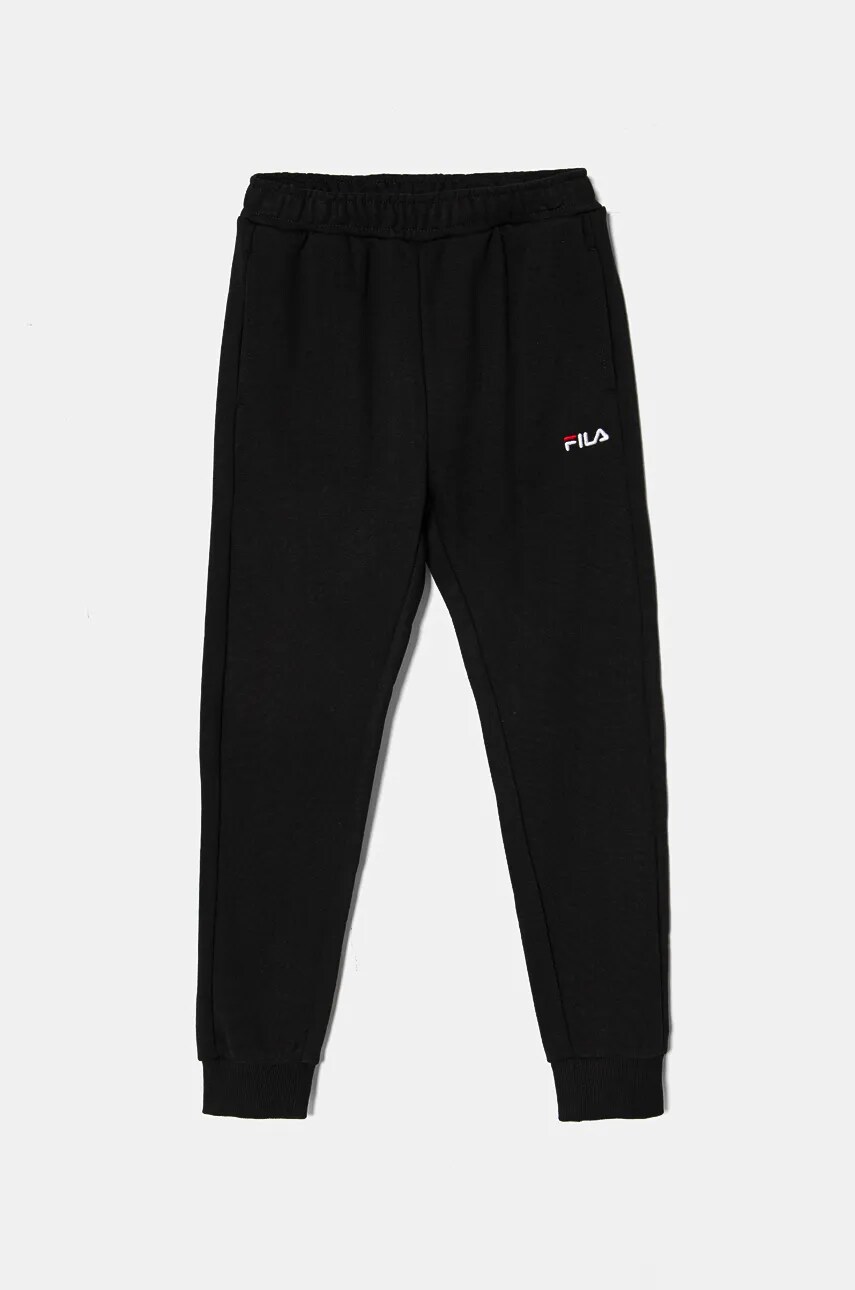 Fila pantaloni de trening pentru copii BREDDORF culoarea negru, melanj Fila pantaloni de trening pentru copii BREDDORF culoarea negru, melanj