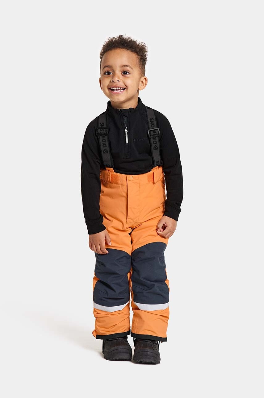 Levně Dětské lyžařské kalhoty Didriksons IDRE KIDS PANTS oranžová barva