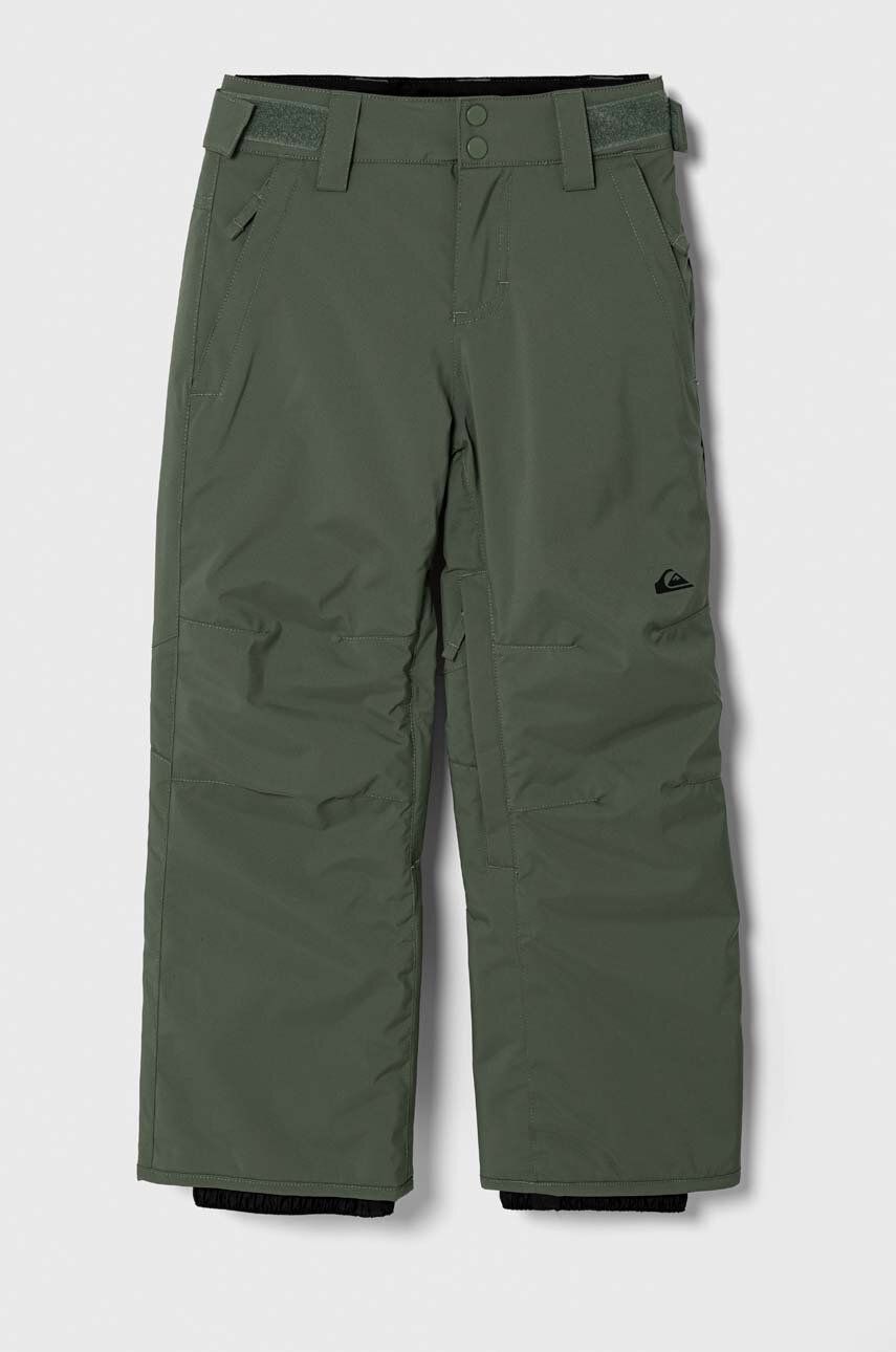 Levně Dětské lyžařské kalhoty Quiksilver ESTATE YTH PT SNPT zelená barva