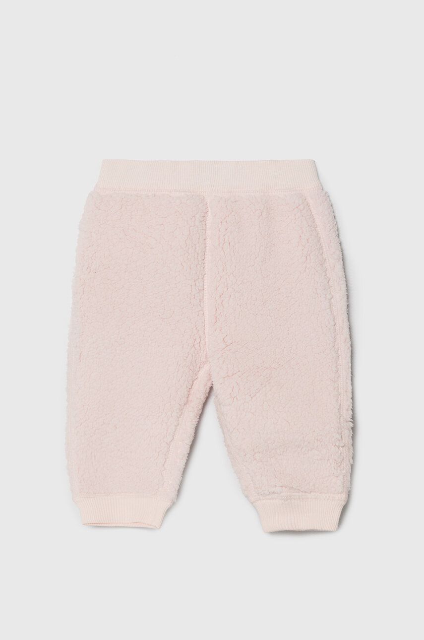 Oboustranné kalhoty United Colors of Benetton růžová barva, vzorované - růžová - 100 % Polyester