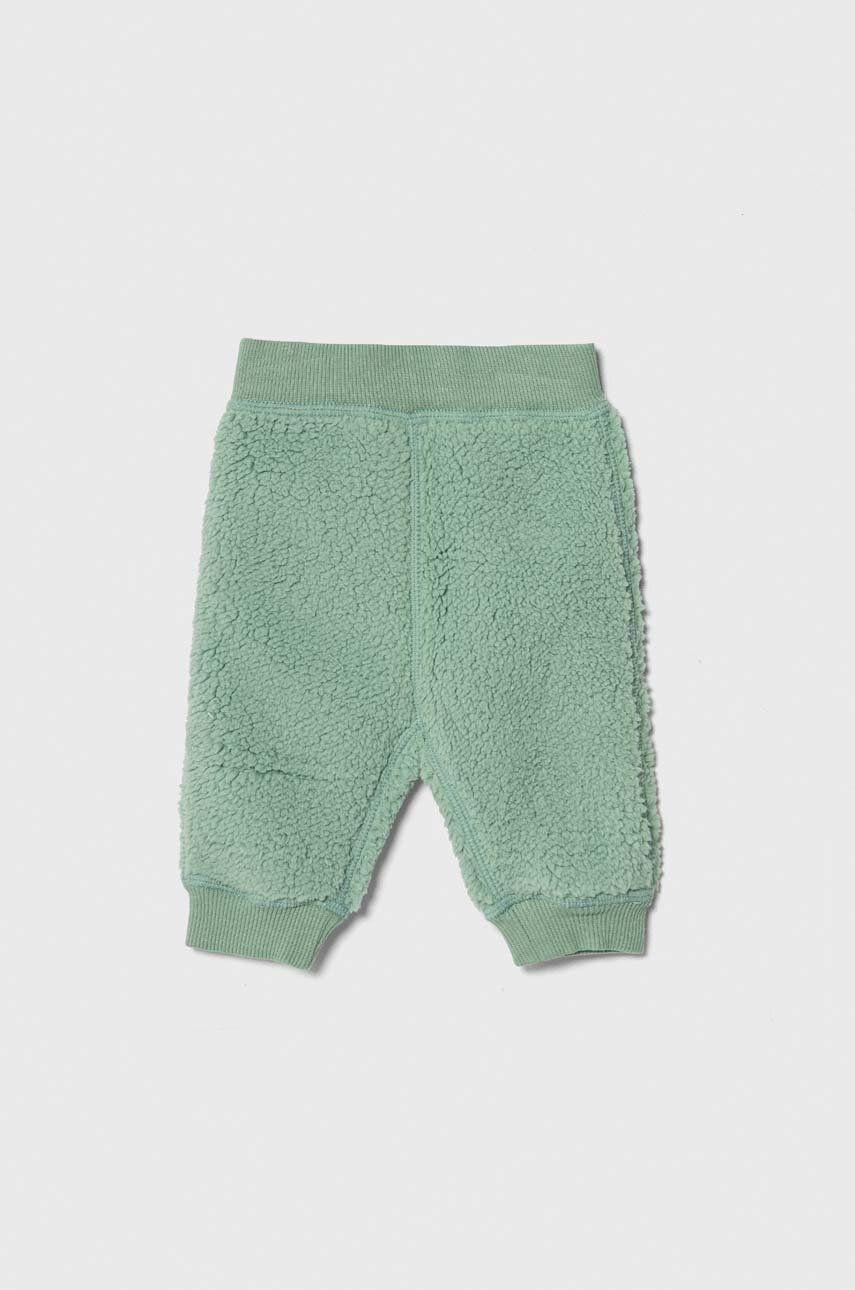 Oboustranné kalhoty United Colors of Benetton zelená barva, vzorované - zelená - 100 % Polyester