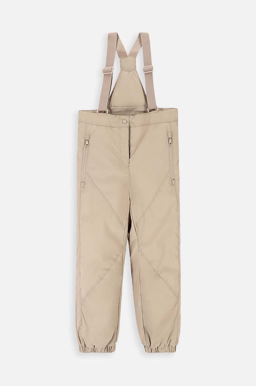 Dětské zimní sportovní kalhoty Coccodrillo béžová barva - béžová - 100 % Polyester