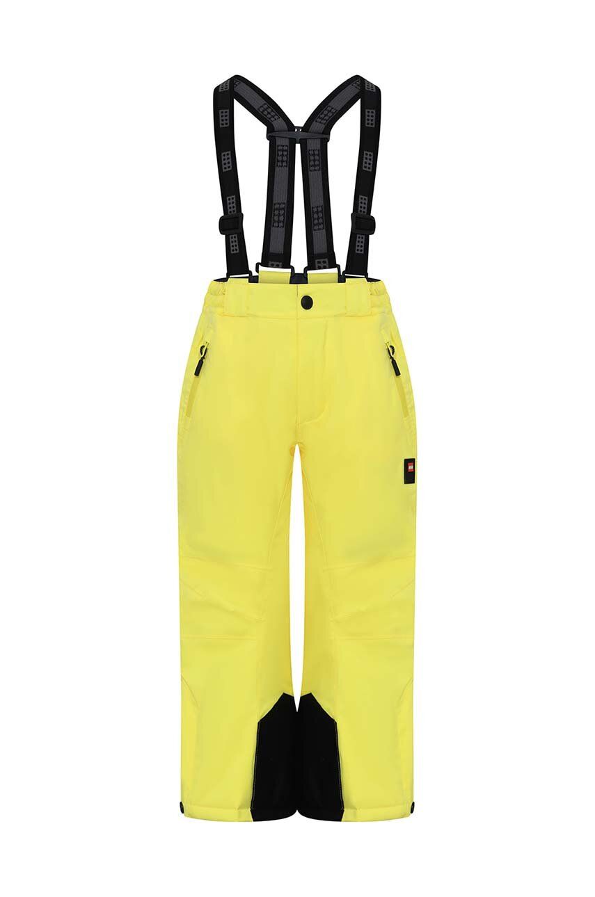Dětské lyžařské kalhoty Lego žlutá barva - žlutá - 100 % Polyester