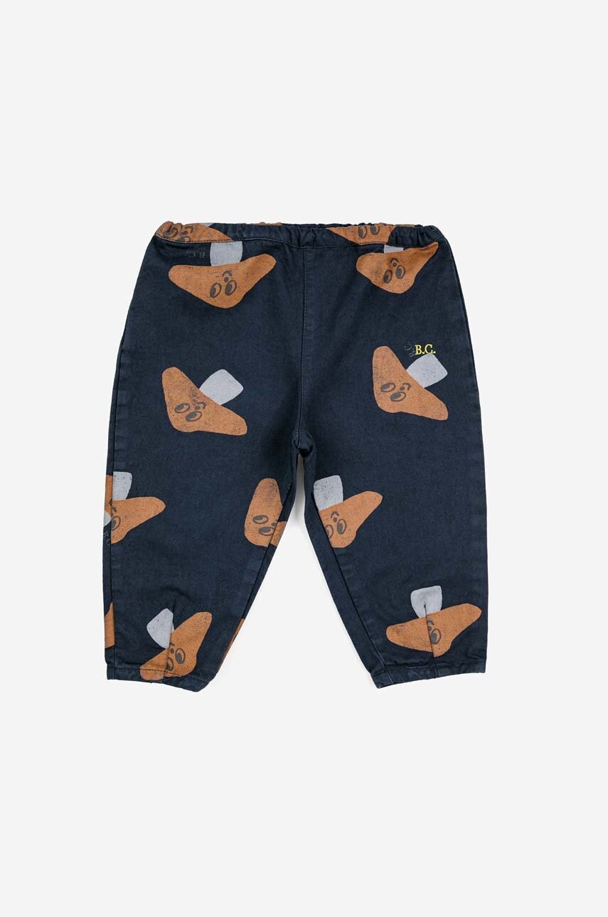 Хлопковые штаны для младенцев Bobo Choses цвет синий с принтом Хлопковые штаны для младенцев Bobo Choses цвет синий с принтом