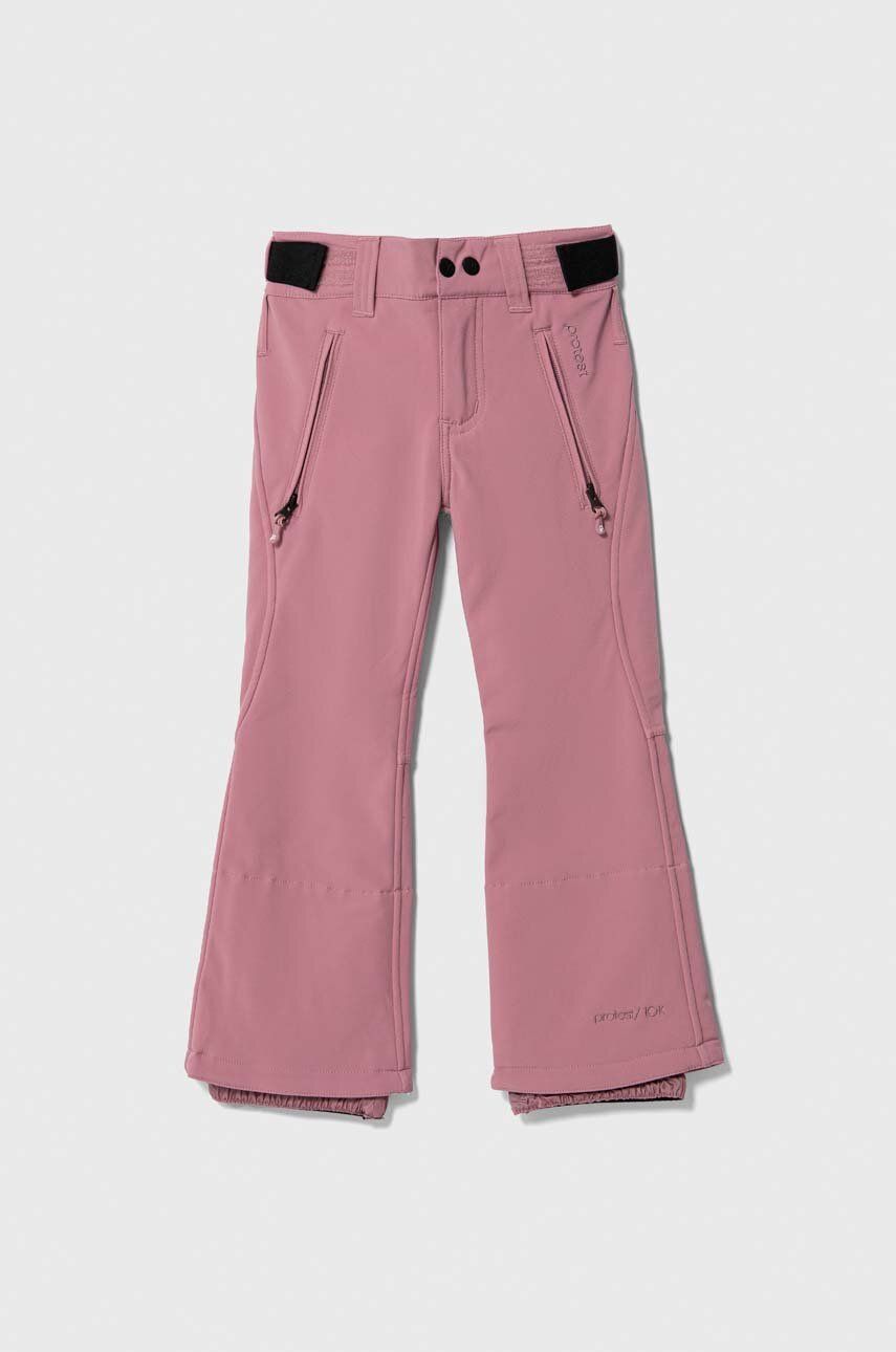 Levně Dětské lyžařské kalhoty Protest LOLE JR růžová barva
