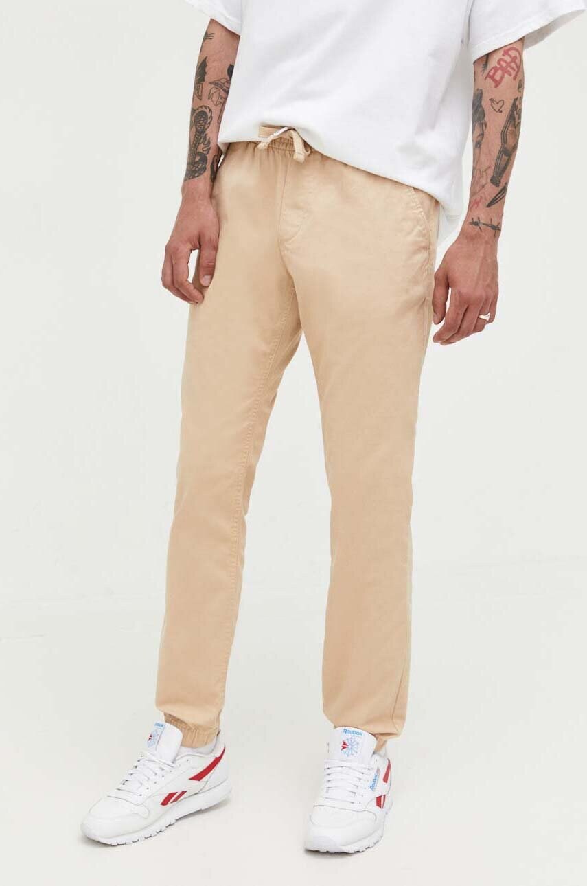 Tommy Jeans Pantaloni Barbati, Culoarea Bej