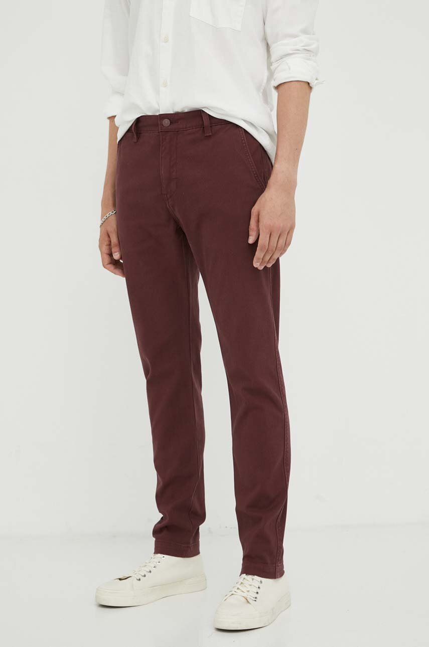 Levi's Pantaloni Barbati, Culoarea Bordo, Cu Fason Chinos