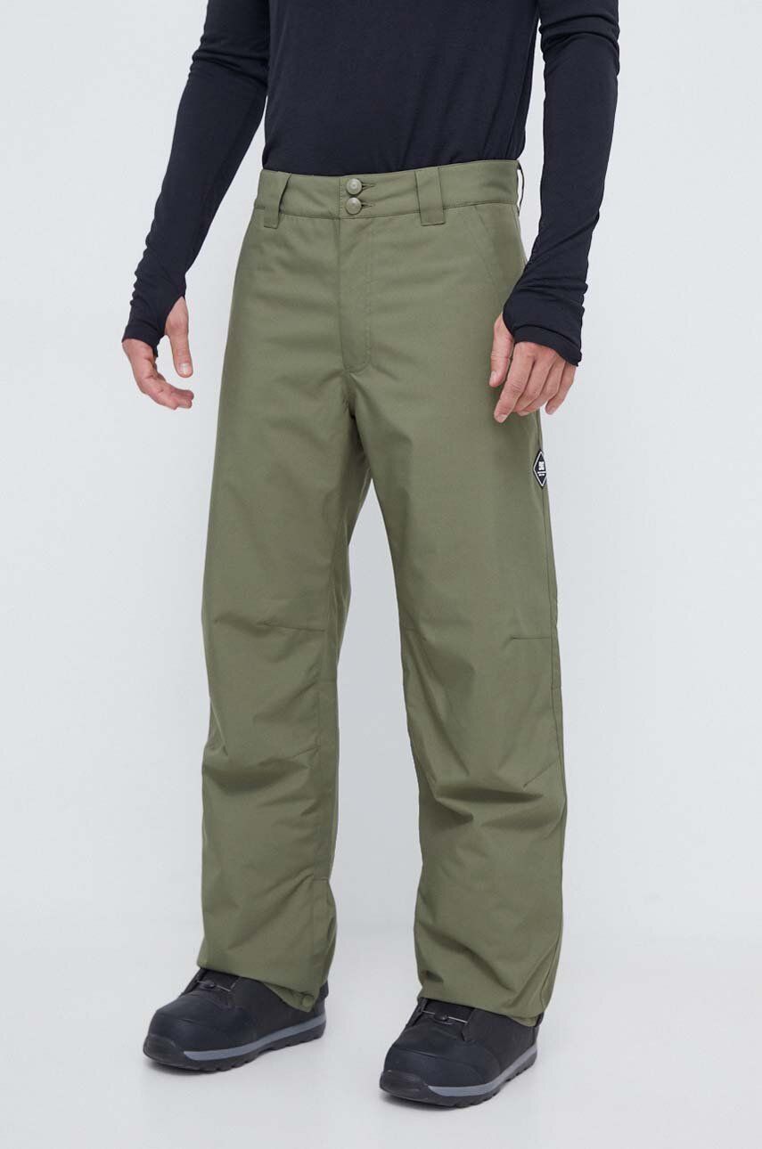 Kalhoty DC Snow Chino zelená barva - zelená - 100 % Polyester
