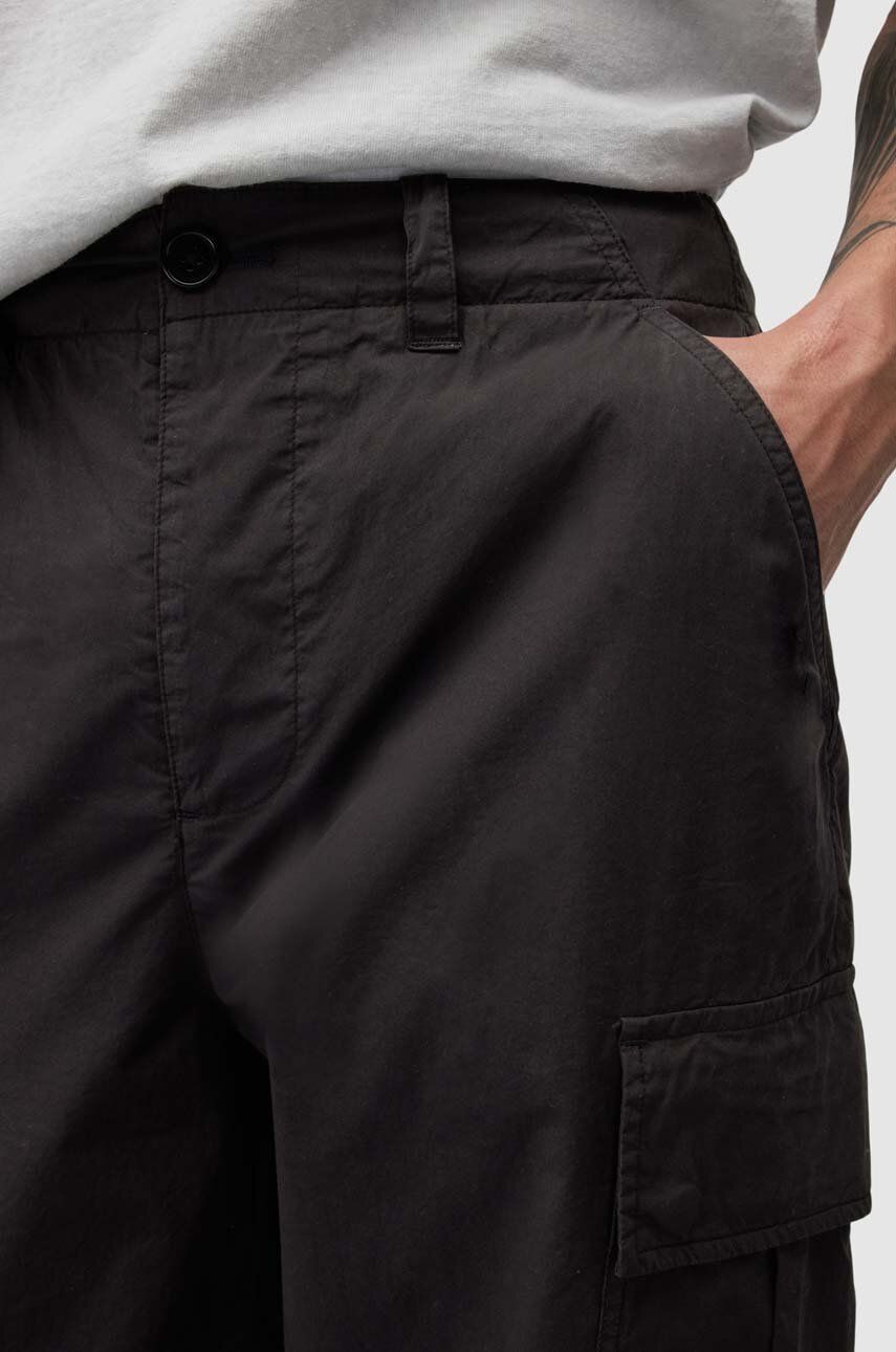 AllSaints Pantaloni De Bumbac Talka Culoarea Negru, Cu Fit Cargo