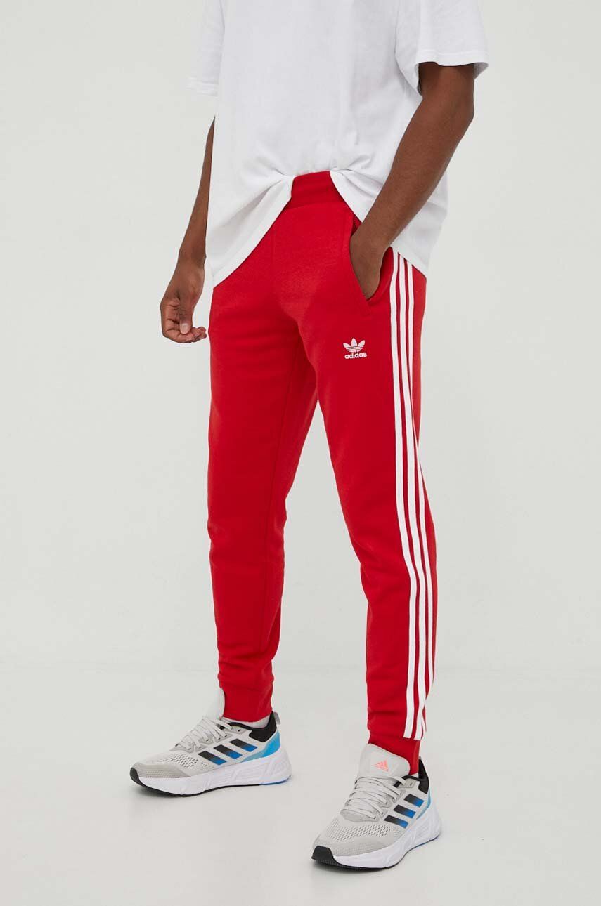 adidas Originals pantaloni de trening Adicolor Classics 3-Stripes Pants culoarea roșu, cu imprimeu IM2111
