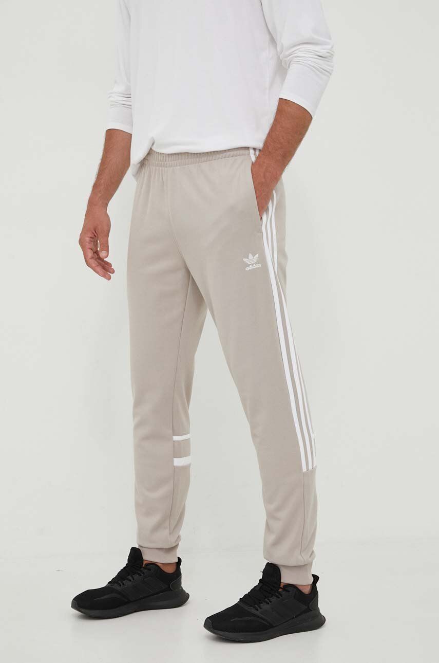 Adidas Originals Pantaloni De Trening Culoarea Bej, Cu Imprimeu