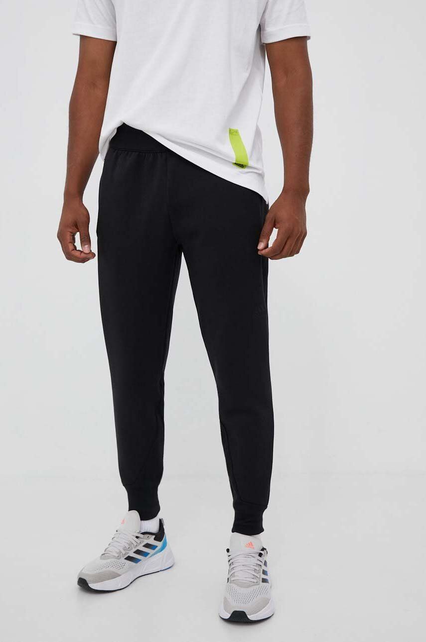 Adidas Pantaloni De Trening Z.n.e Culoarea Negru, Neted