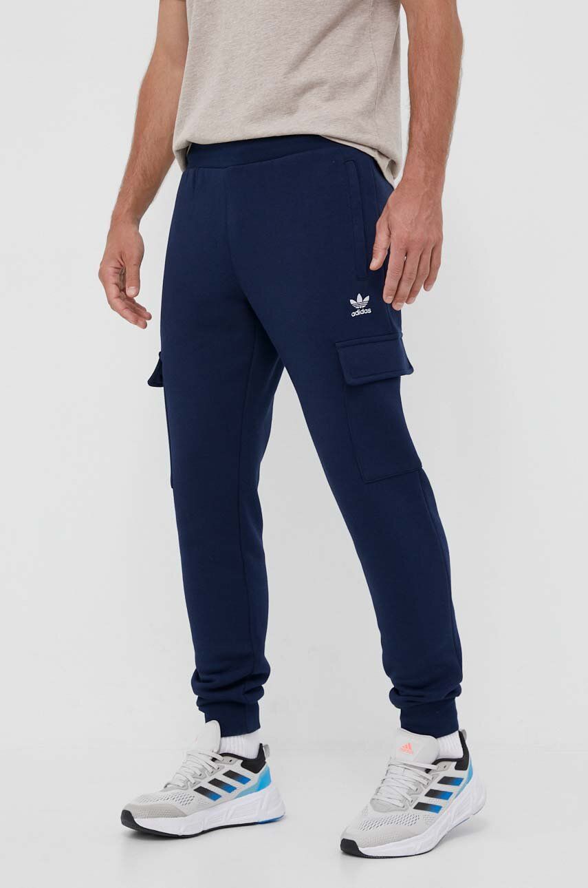 Adidas Originals Pantaloni De Trening Culoarea Albastru Marin, Neted