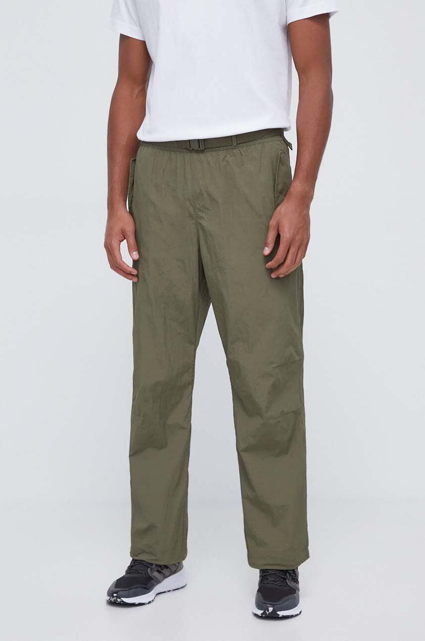 Kalhoty adidas Originals pánské, zelená barva, jednoduché - zelená - 100 % Recyklovaný polyamid