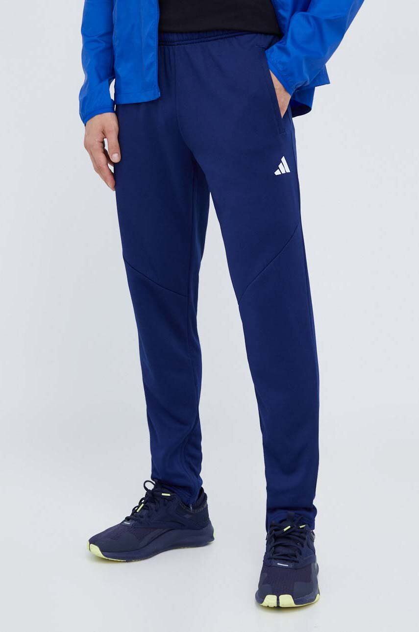 Tréninkové kalhoty adidas Performance Game and Go tmavomodrá barva, hladké - námořnická modř - 100 %