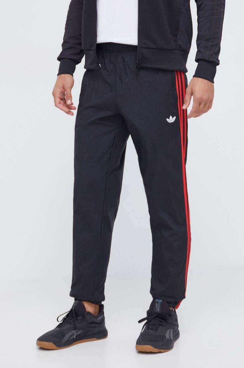 adidas Originals pantaloni barbati, culoarea negru, modelator