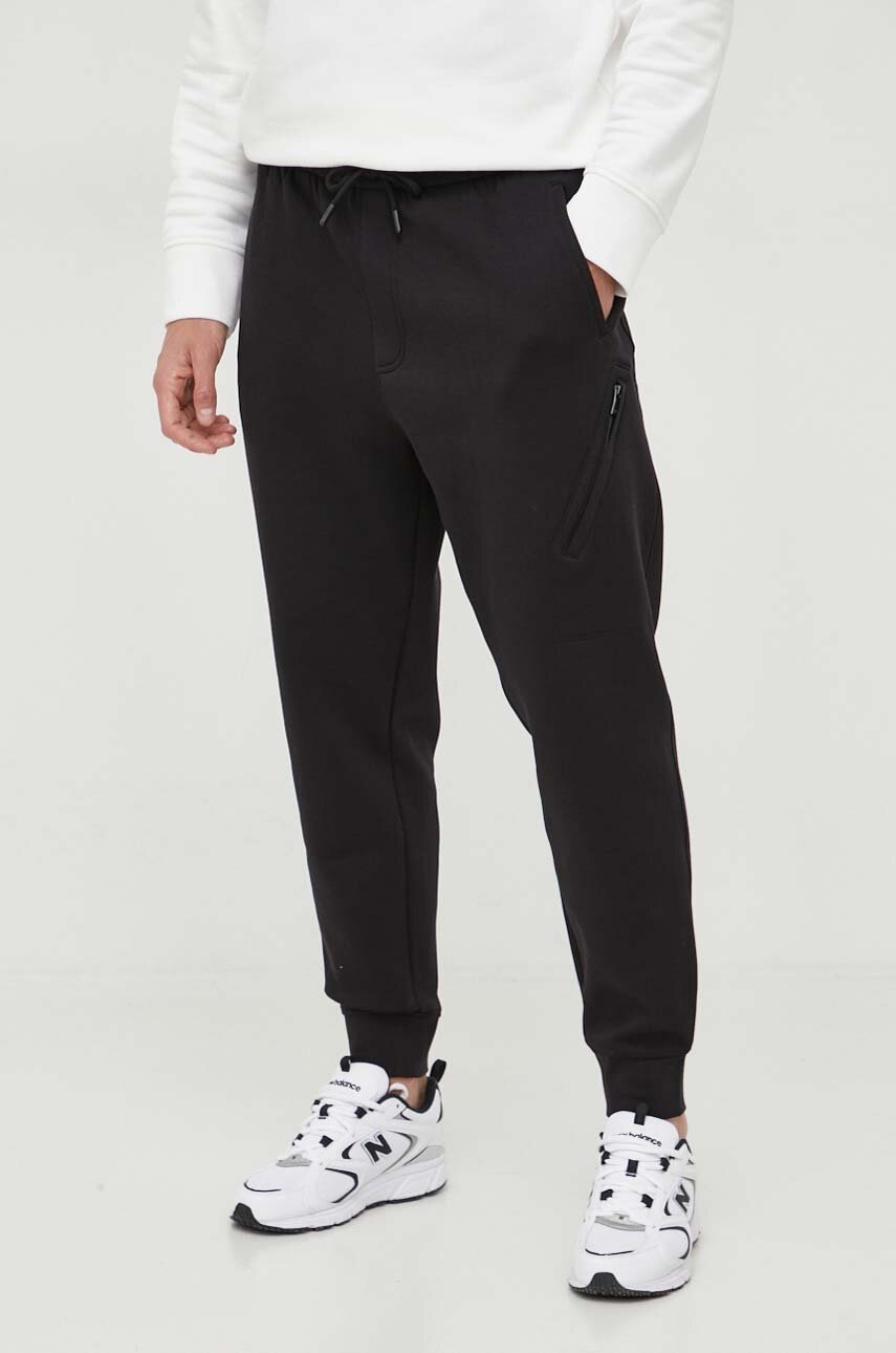 Armani Exchange Pantaloni De Trening Culoarea Negru, Neted