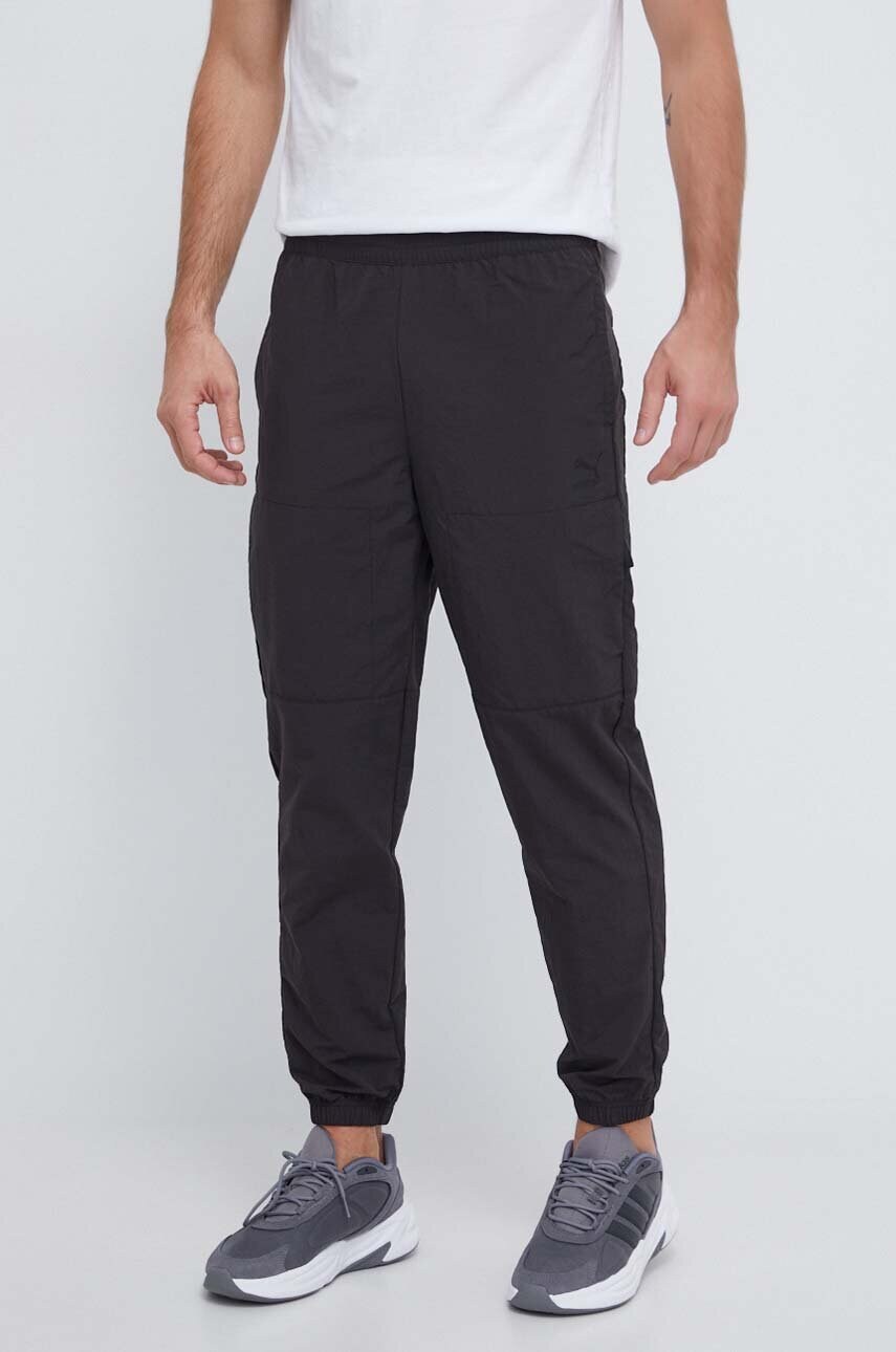 Puma pantaloni de trening culoarea negru, neted