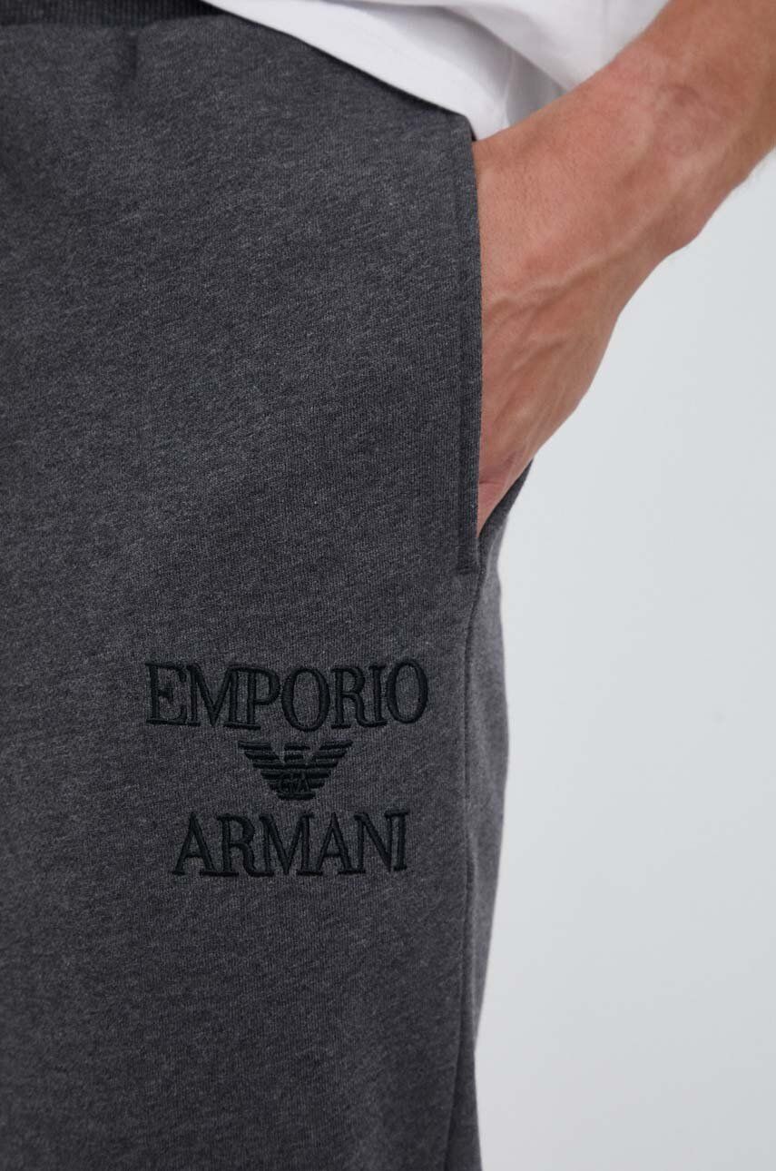 Emporio Armani Underwear Pantaloni De Trening Culoarea Gri, Cu Imprimeu