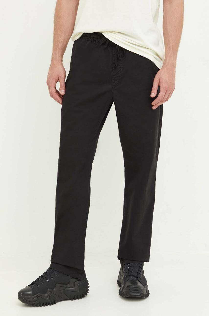 Vans pantaloni barbati, culoarea negru, drept