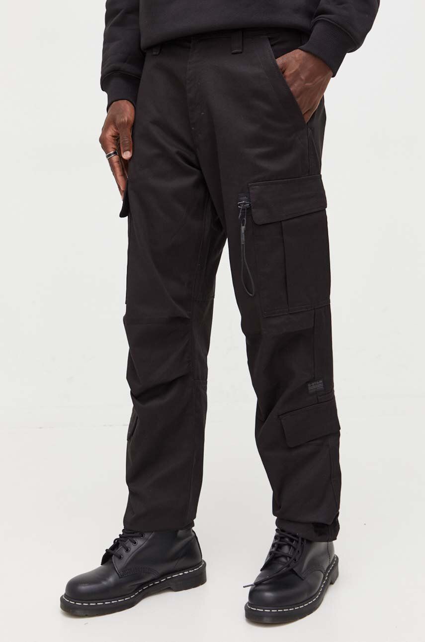 Bavlněné kalhoty G-Star Raw černá barva, jednoduché - černá - Hlavní materiál: 100 % Bavlna Jin