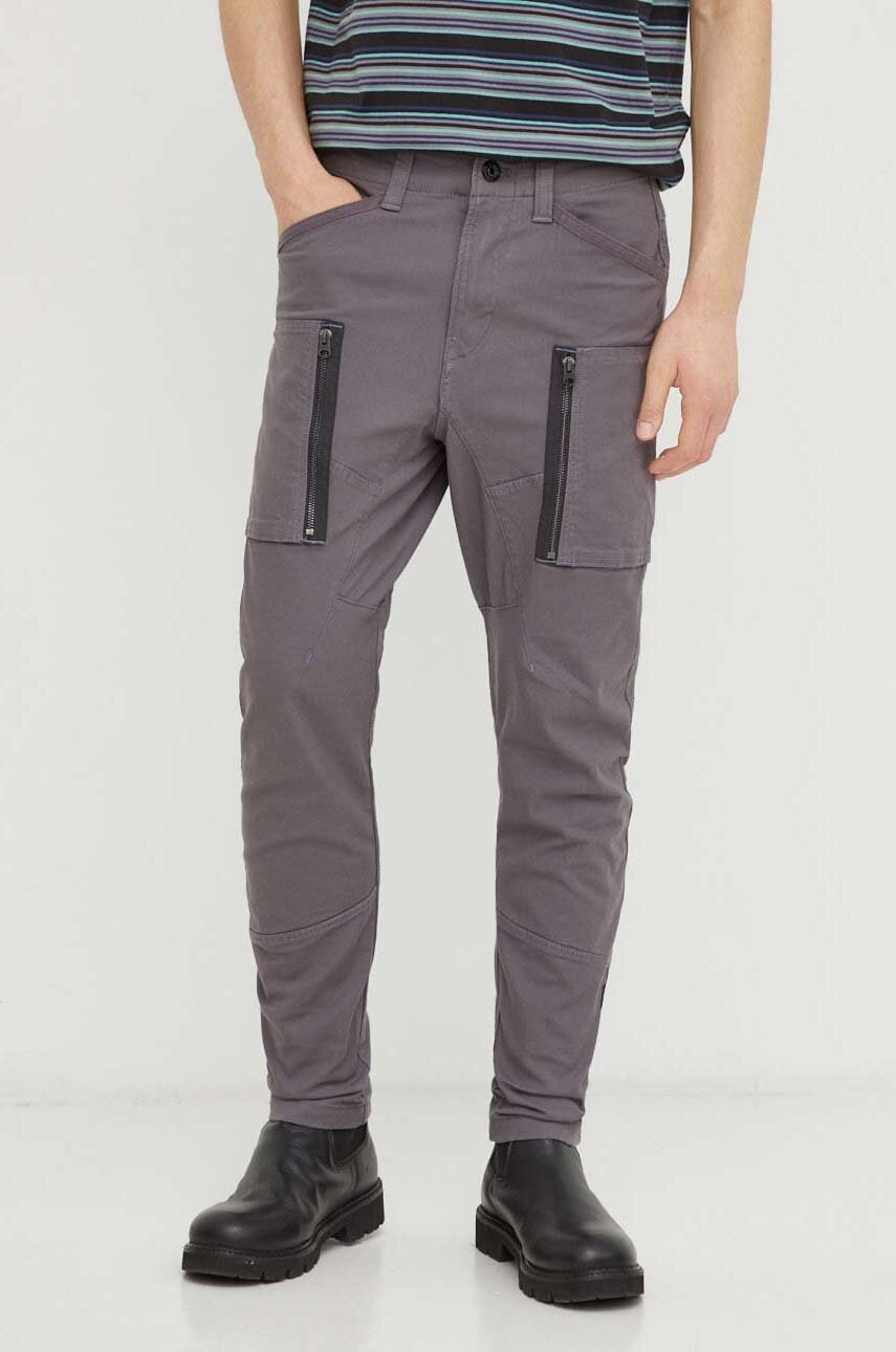 G-Star Raw pantaloni barbati, culoarea negru, drept