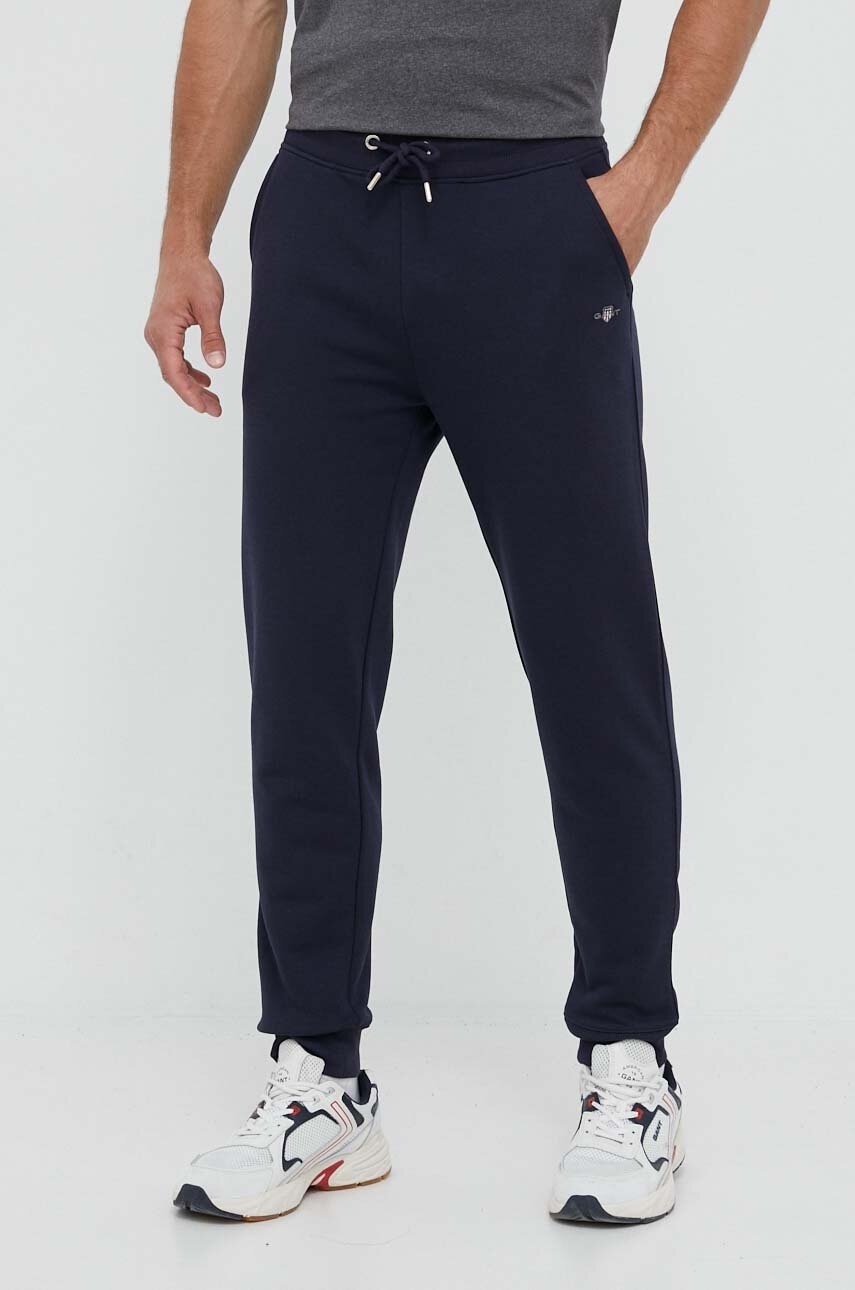 Gant Pantaloni De Trening Culoarea Albastru Marin, Melanj