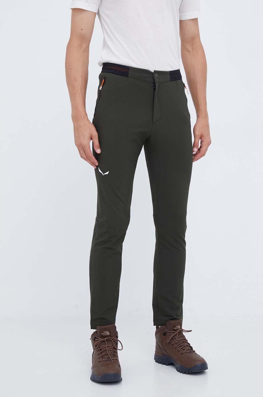 Outdoorové kalhoty Salewa Pedroc 2 Durastretch zelená barva - zelená - 63 % Polyamid