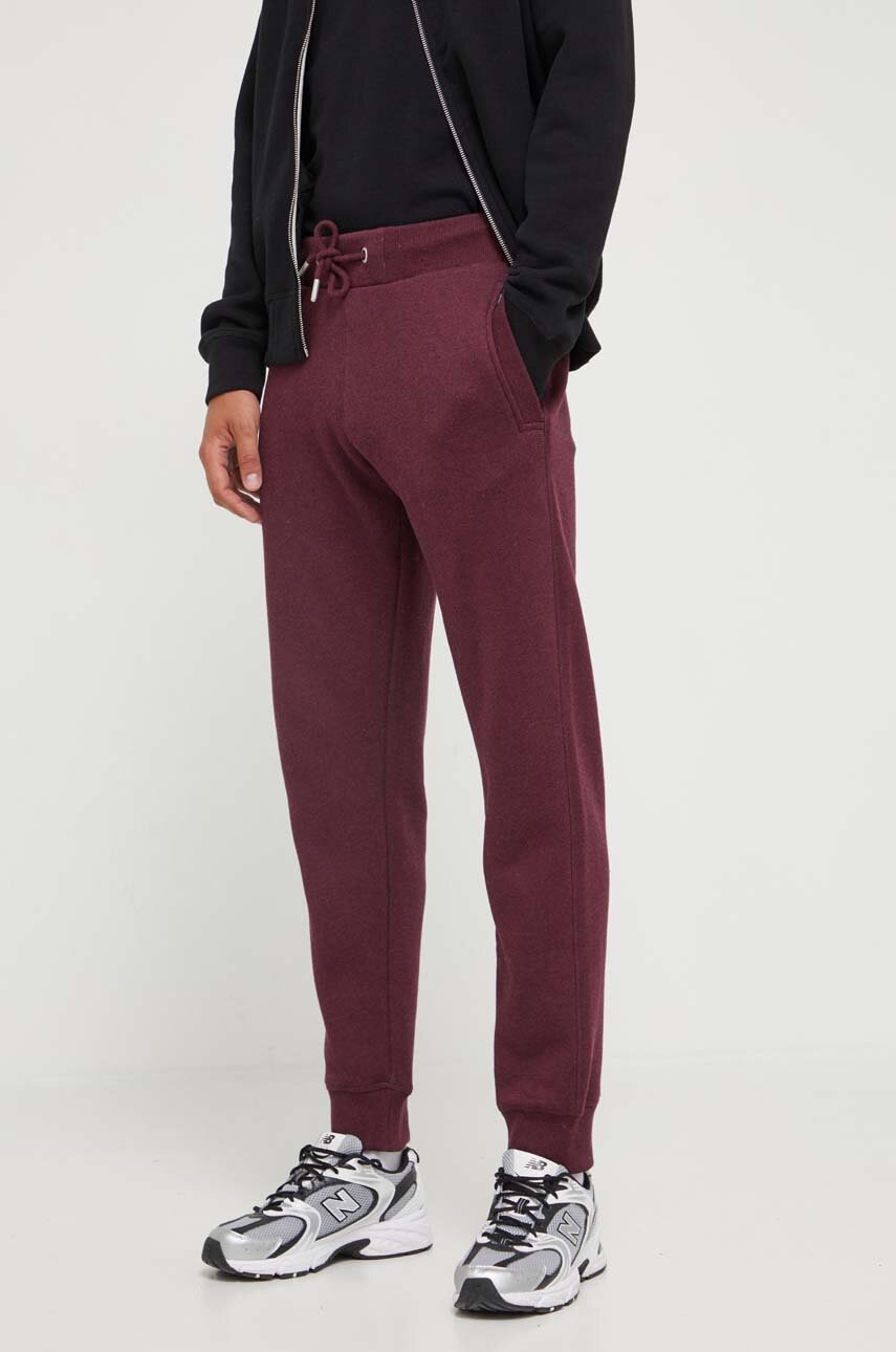 Superdry Pantaloni De Trening Culoarea Bordo, Neted