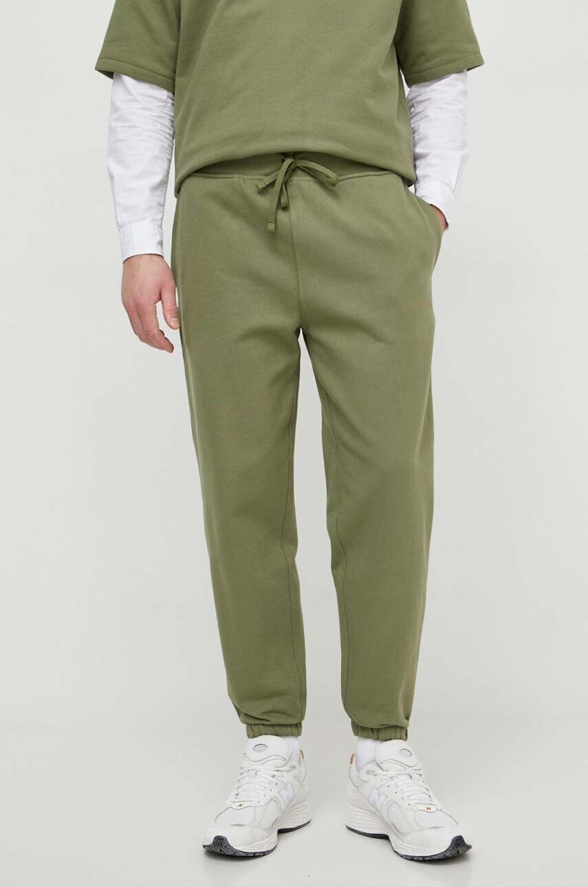 Levně Kalhoty Polo Ralph Lauren pánské, zelená barva, s potiskem, 710917906