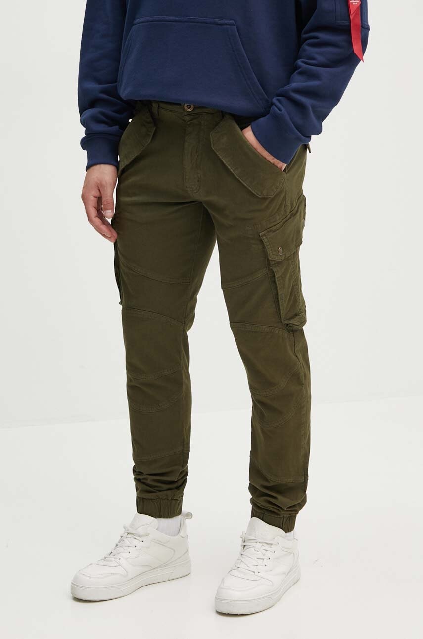 Alpha Industries pantaloni Combat Pant LW bărbați, culoarea verde 126215.142