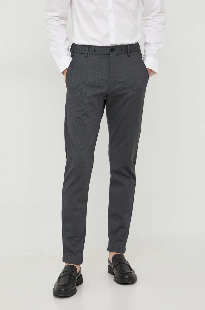 Kalhoty Joop! pánské, černá barva, jednoduché - černá - 84 % Polyester