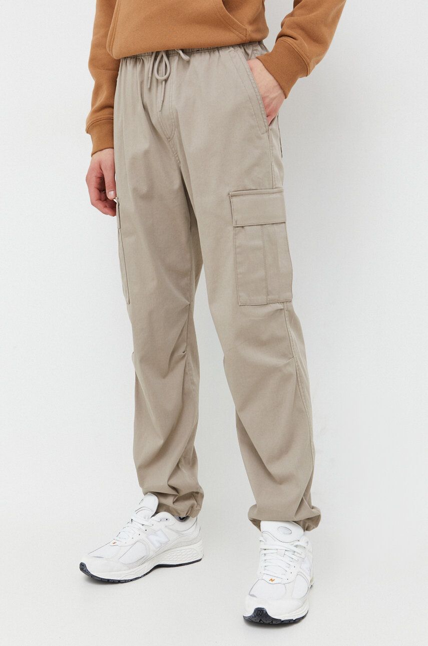 Kalhoty Hollister Co. pánské, béžová barva, ve střihu cargo
