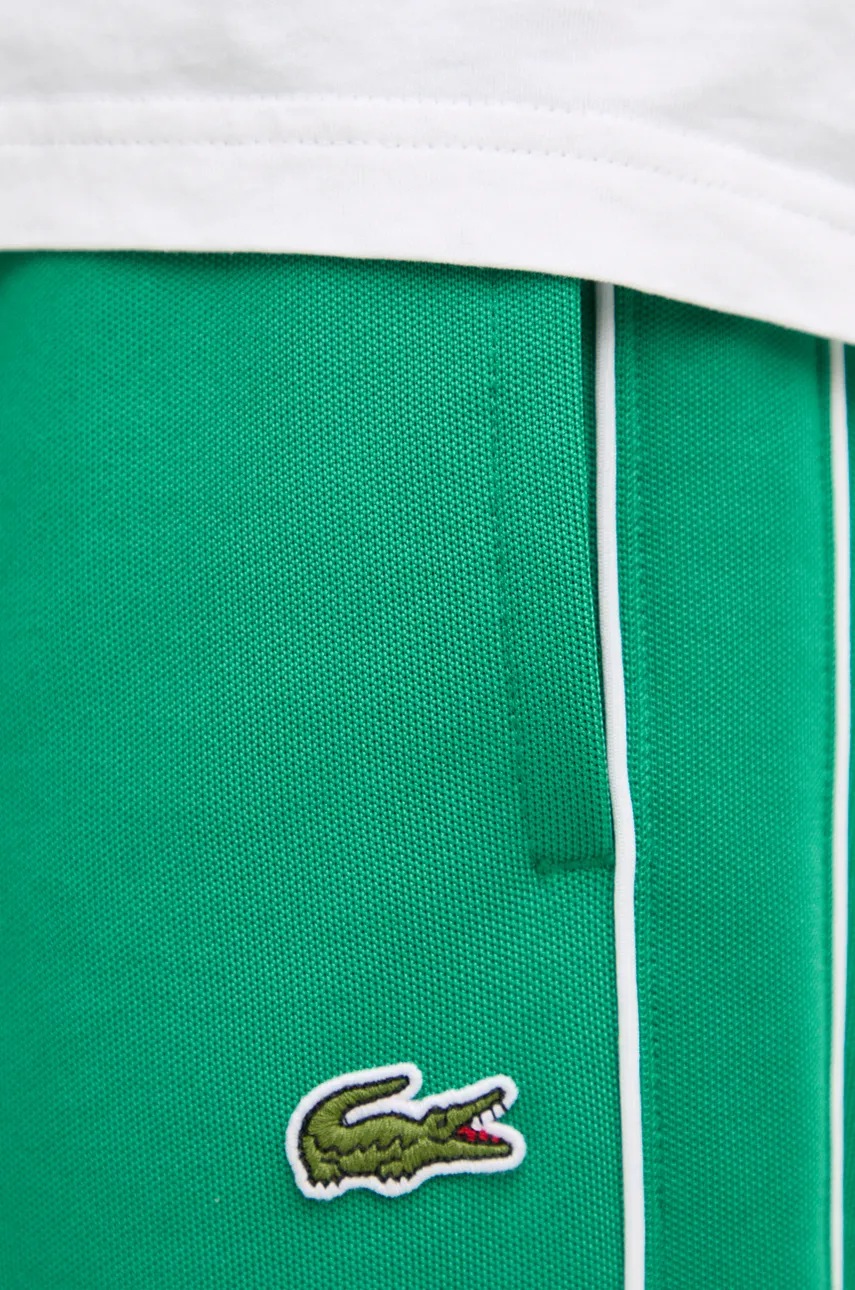 Спортивні штани Lacoste колір зелений однотонні 