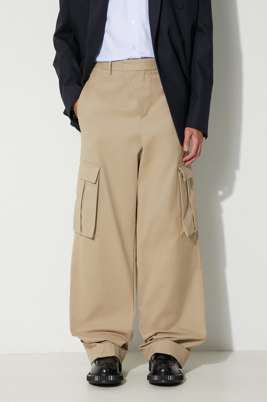 424 pantaloni bărbați, culoarea bej, drept, 35424P03 236501 424 pantaloni bărbați, culoarea bej, drept, 35424P03 236501
