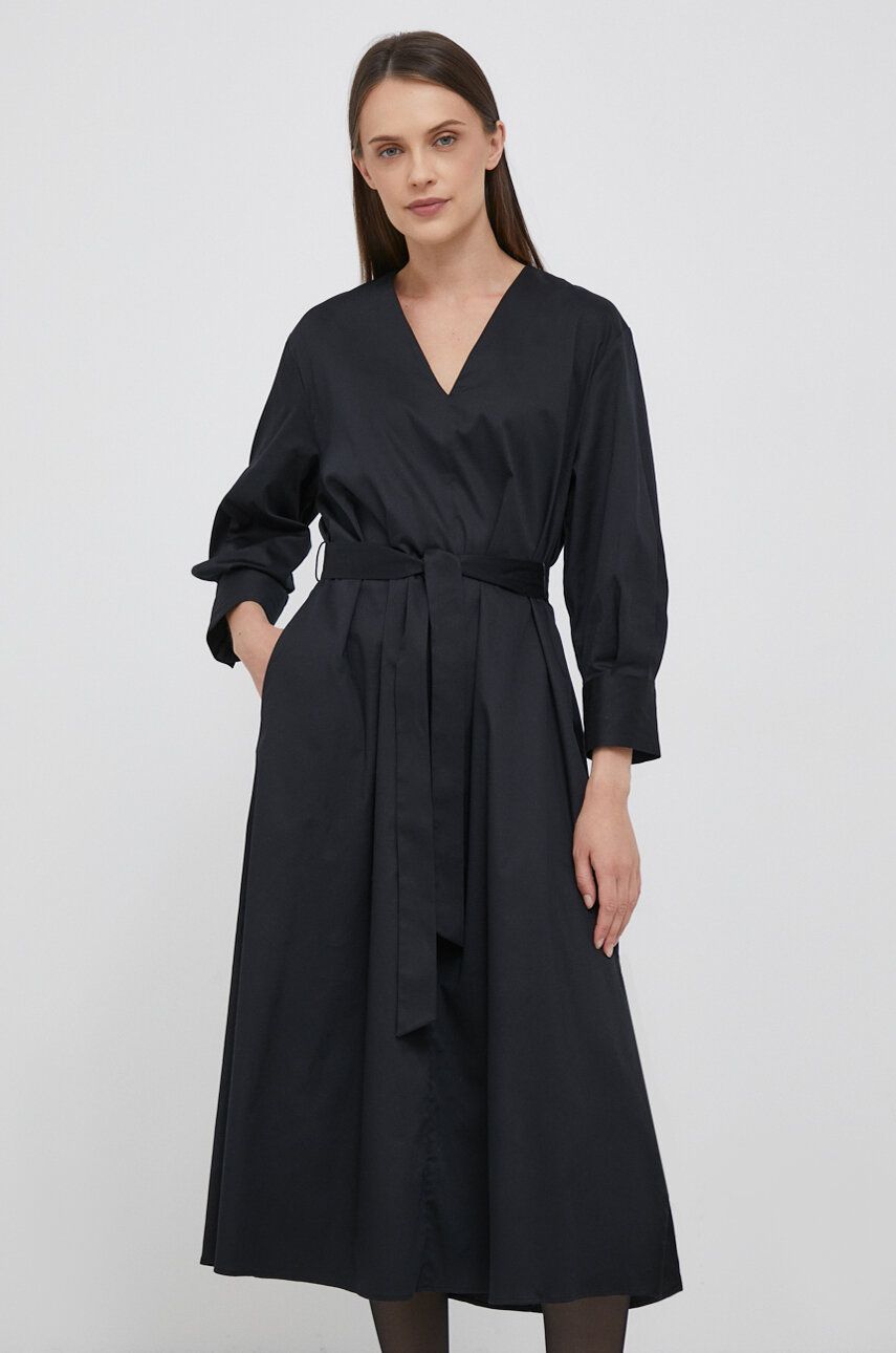 Seidensticker rochie culoarea negru, mini, evazati