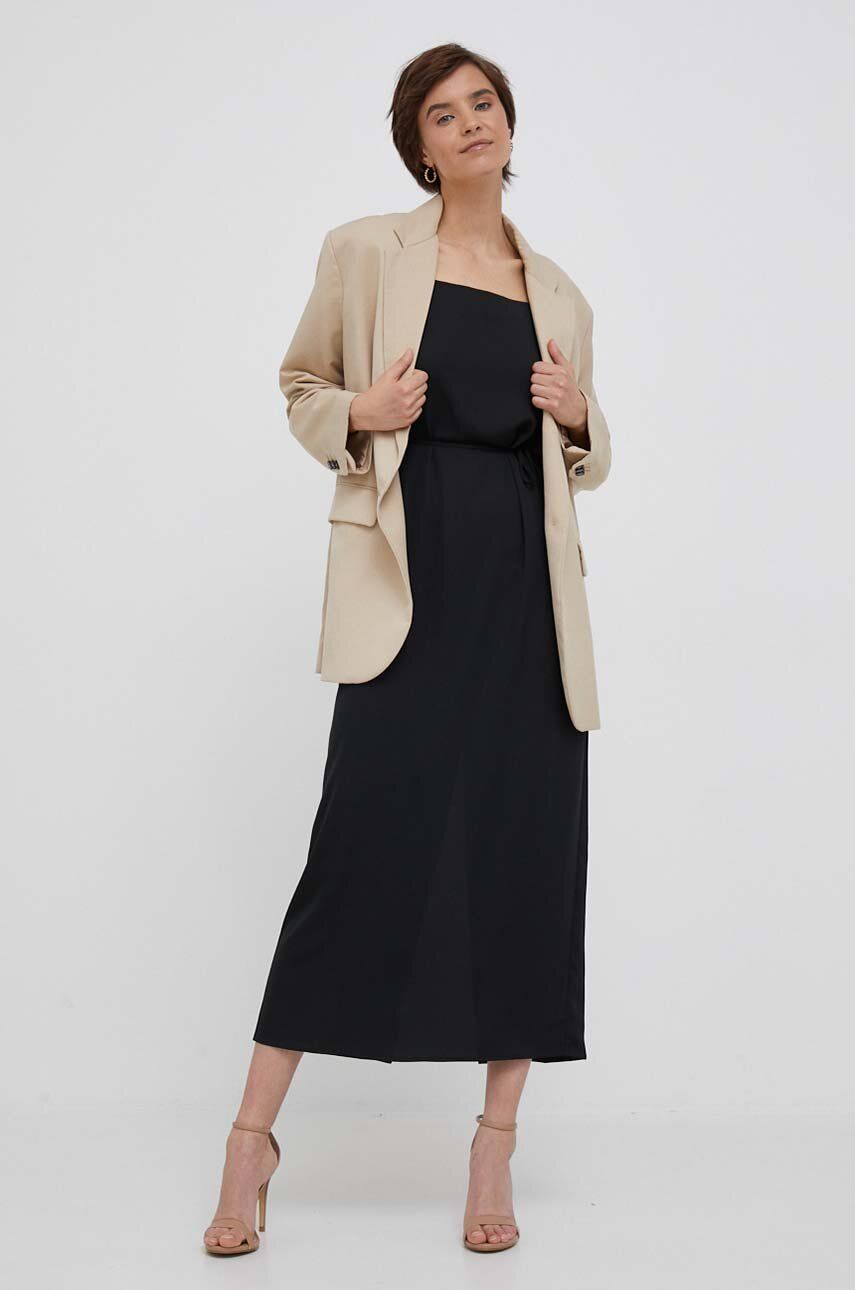 Сукня Calvin Klein колір чорний maxi пряма