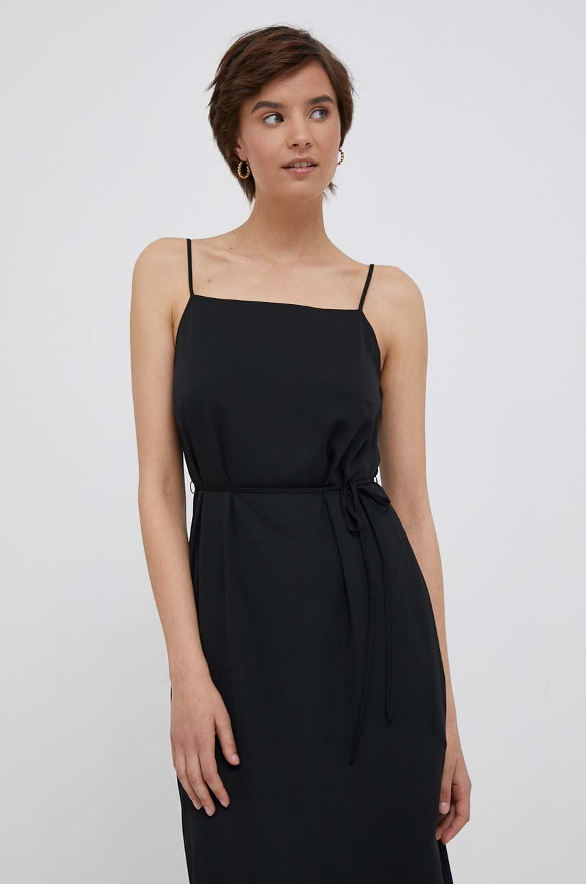Сукня Calvin Klein колір чорний maxi пряма