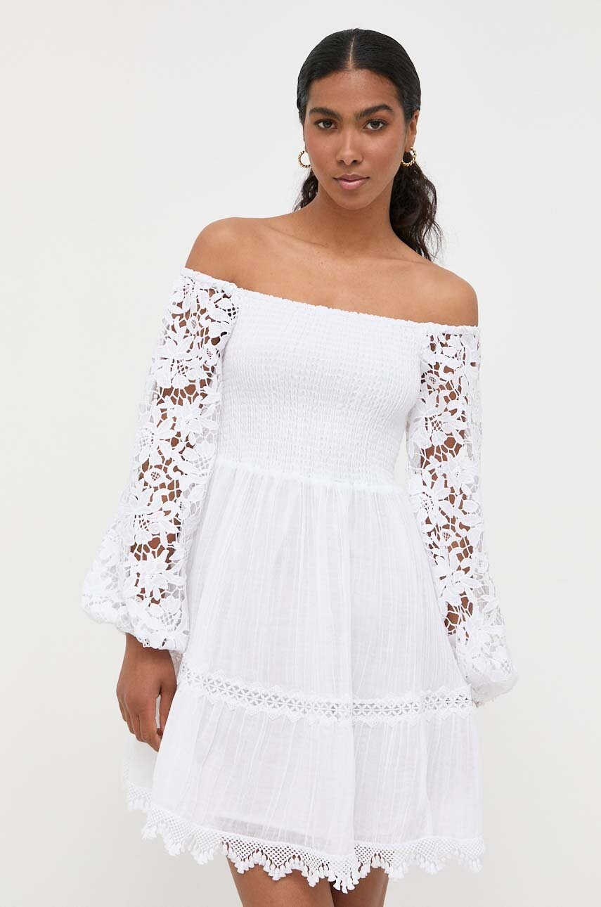 

Сукня Guess колір білий mini розкльошена