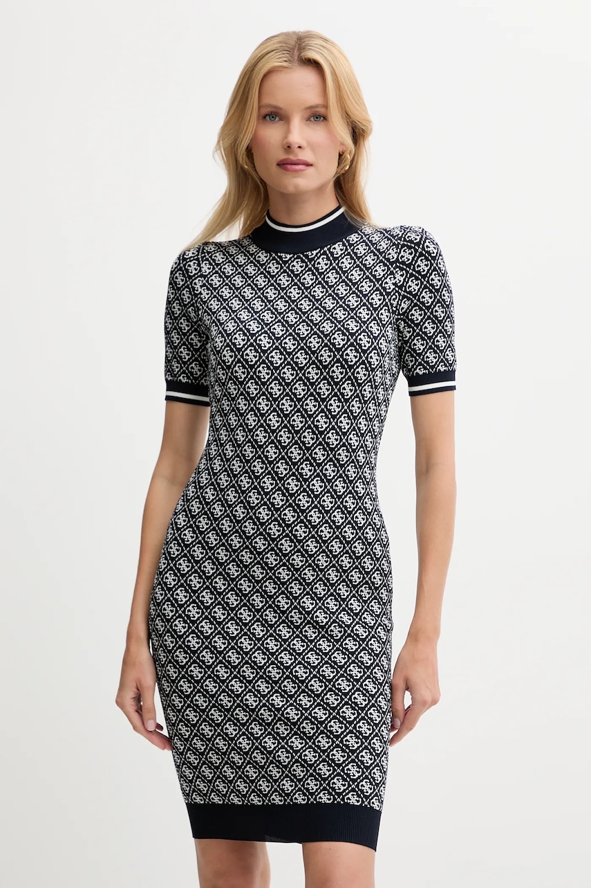 Guess sukienka kolor granatowy mini dopasowana