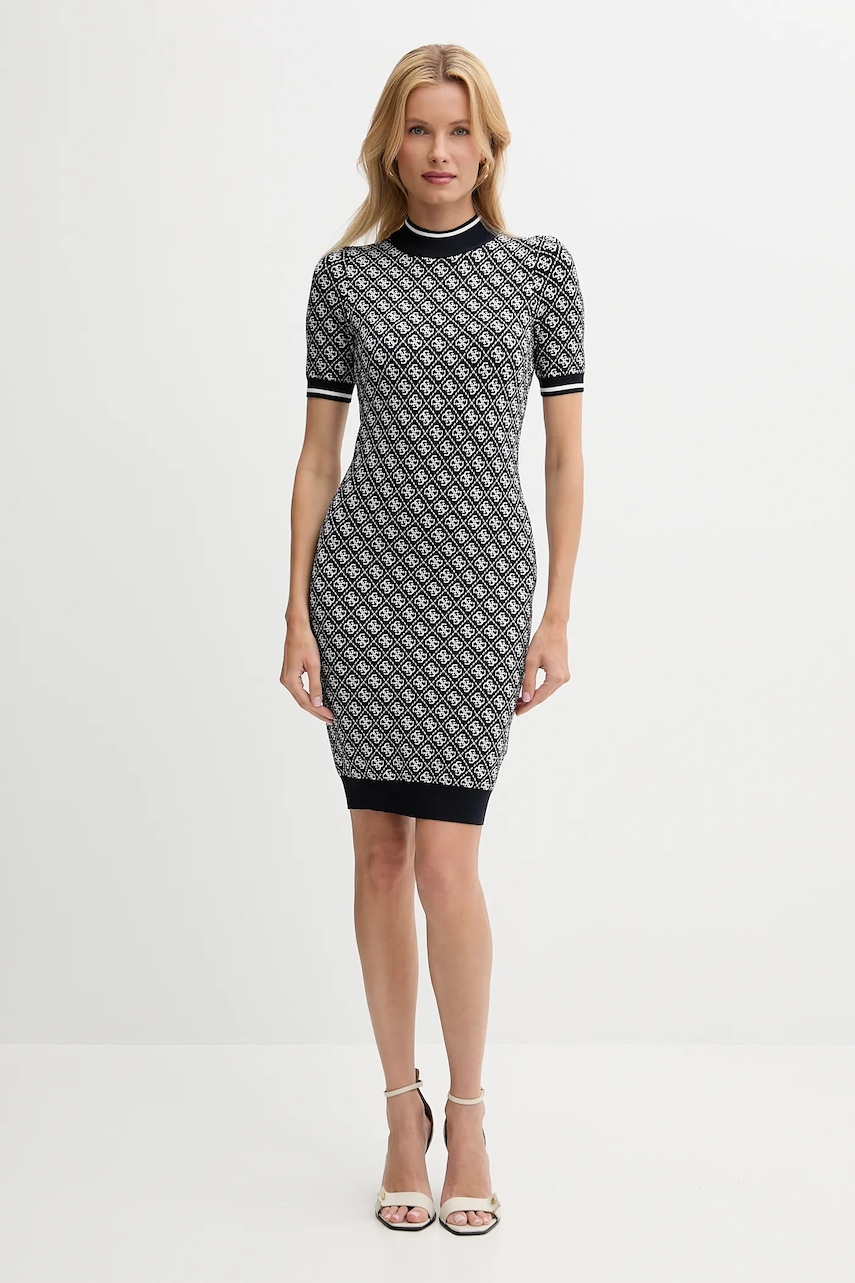 Платье Guess цвет бежевый mini облегающее Платье Guess цвет бежевый mini облегающее