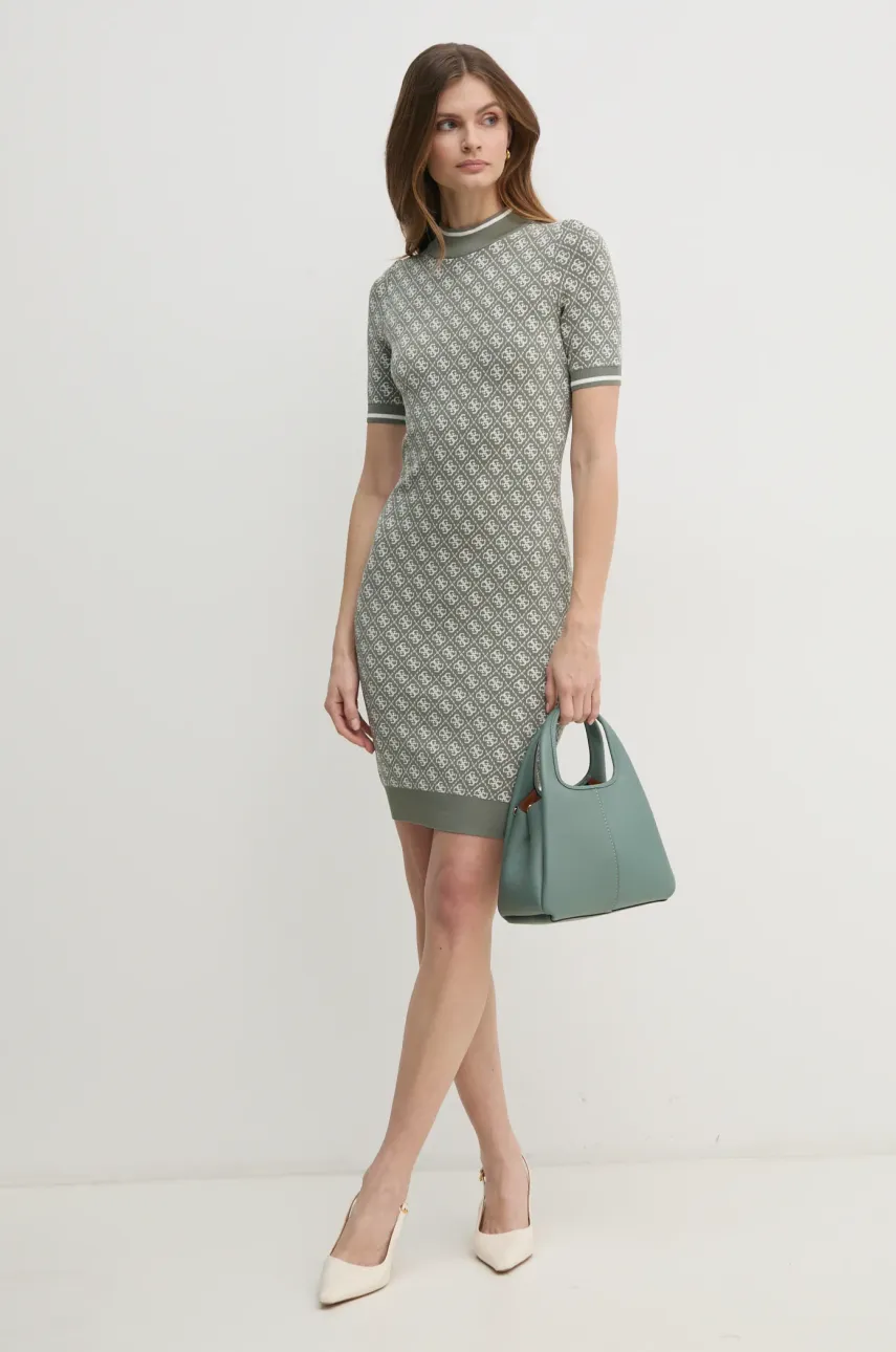 Платье Guess цвет зелёный mini облегающая Платье Guess цвет зелёный mini облегающая