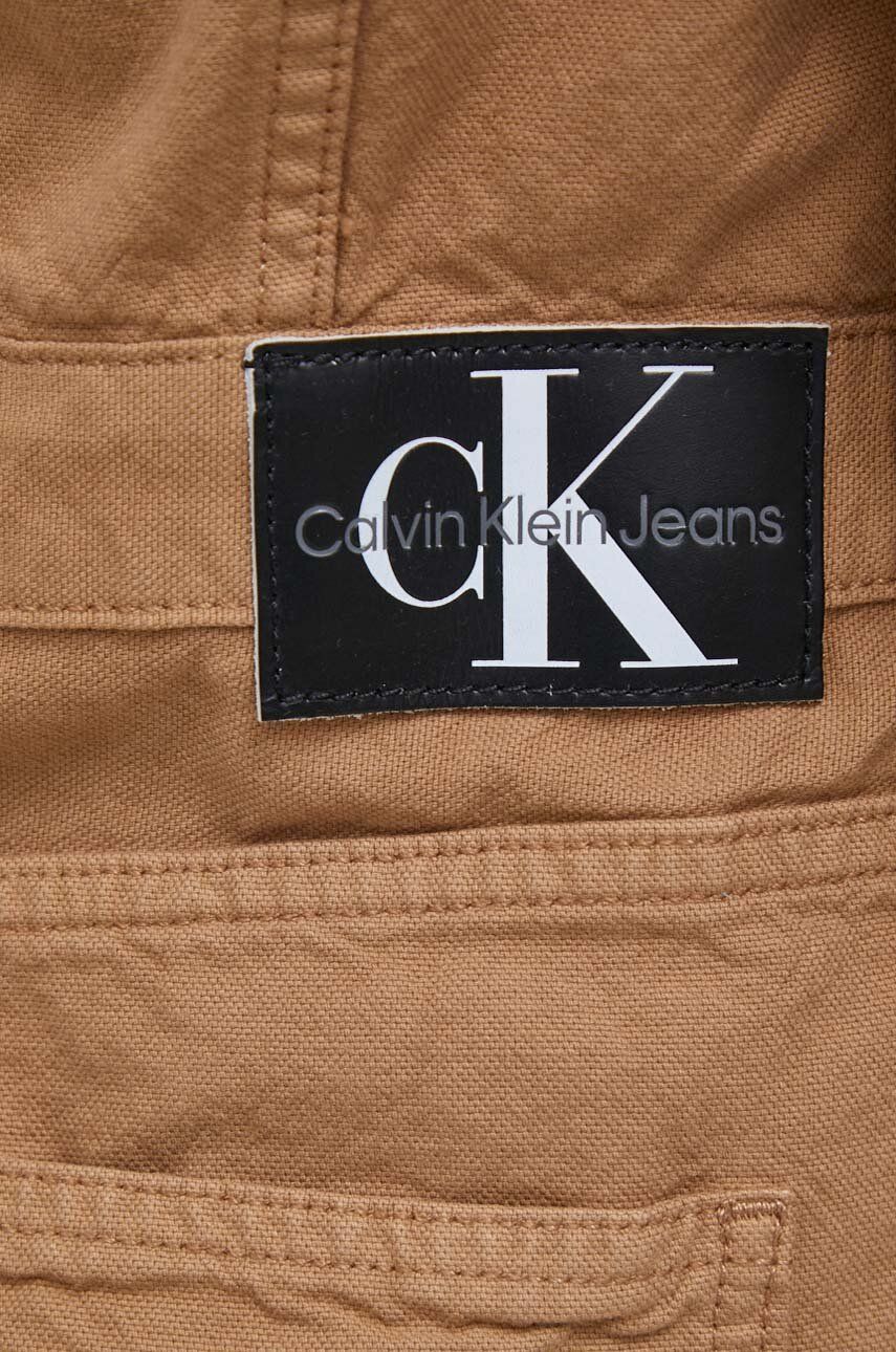Джинсова сукня Calvin Klein Jeans колір коричневий mini пряма