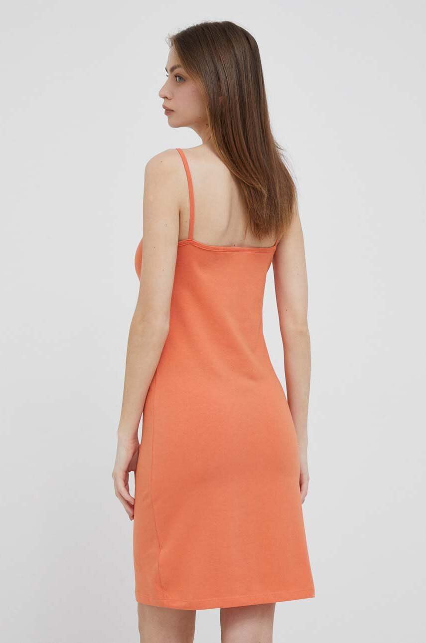 Calvin Klein Jeans sukienka kolor pomarańczowy mini prosta