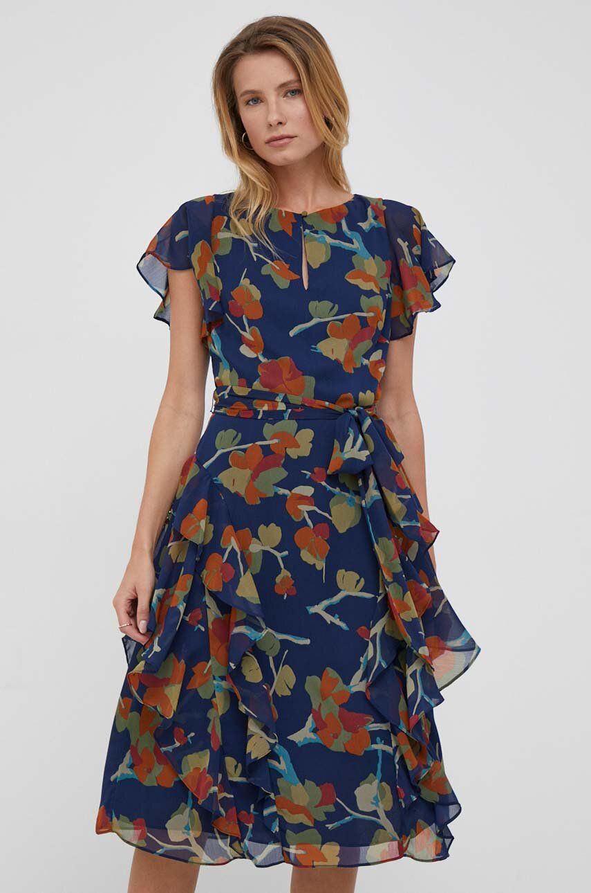 Сукня Lauren Ralph Lauren колір синій mini розкльошена