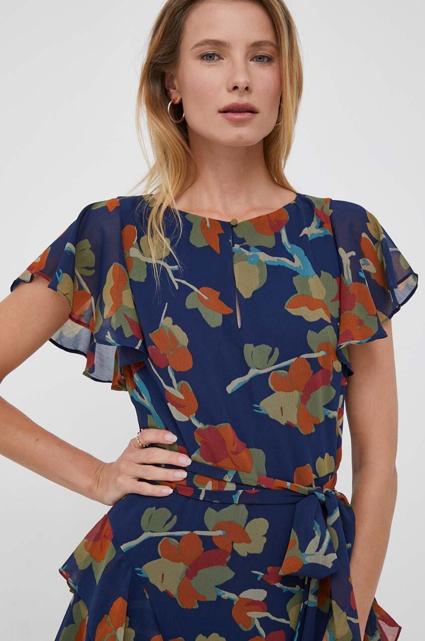 Сукня Lauren Ralph Lauren колір синій mini розкльошена